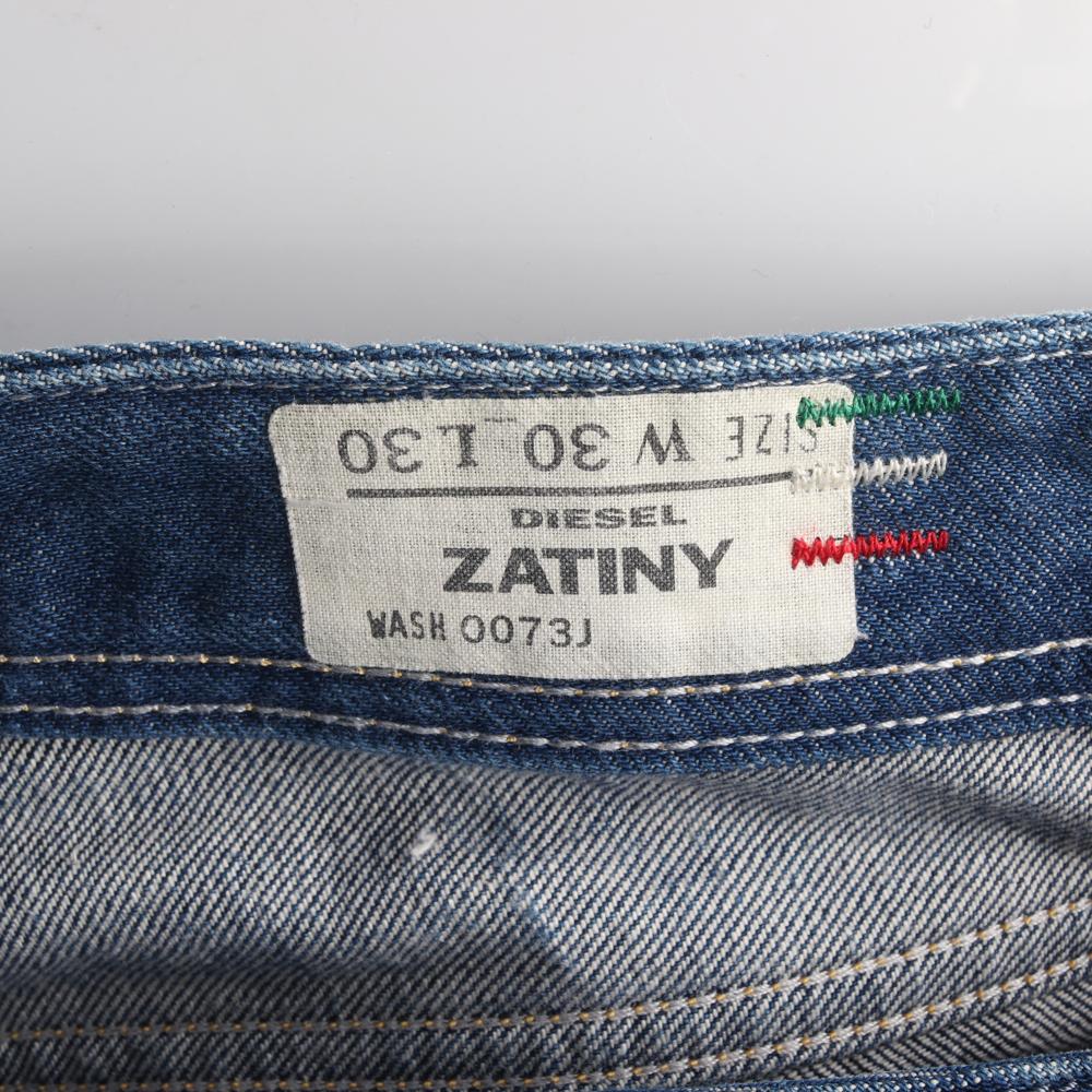 디젤 블루 워싱 데미지 청바지 이미지 5