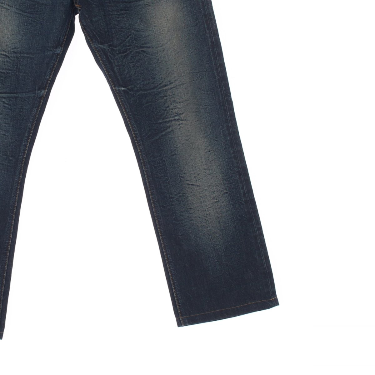 누디진 블루 워싱 데님 청바지 이미지 3