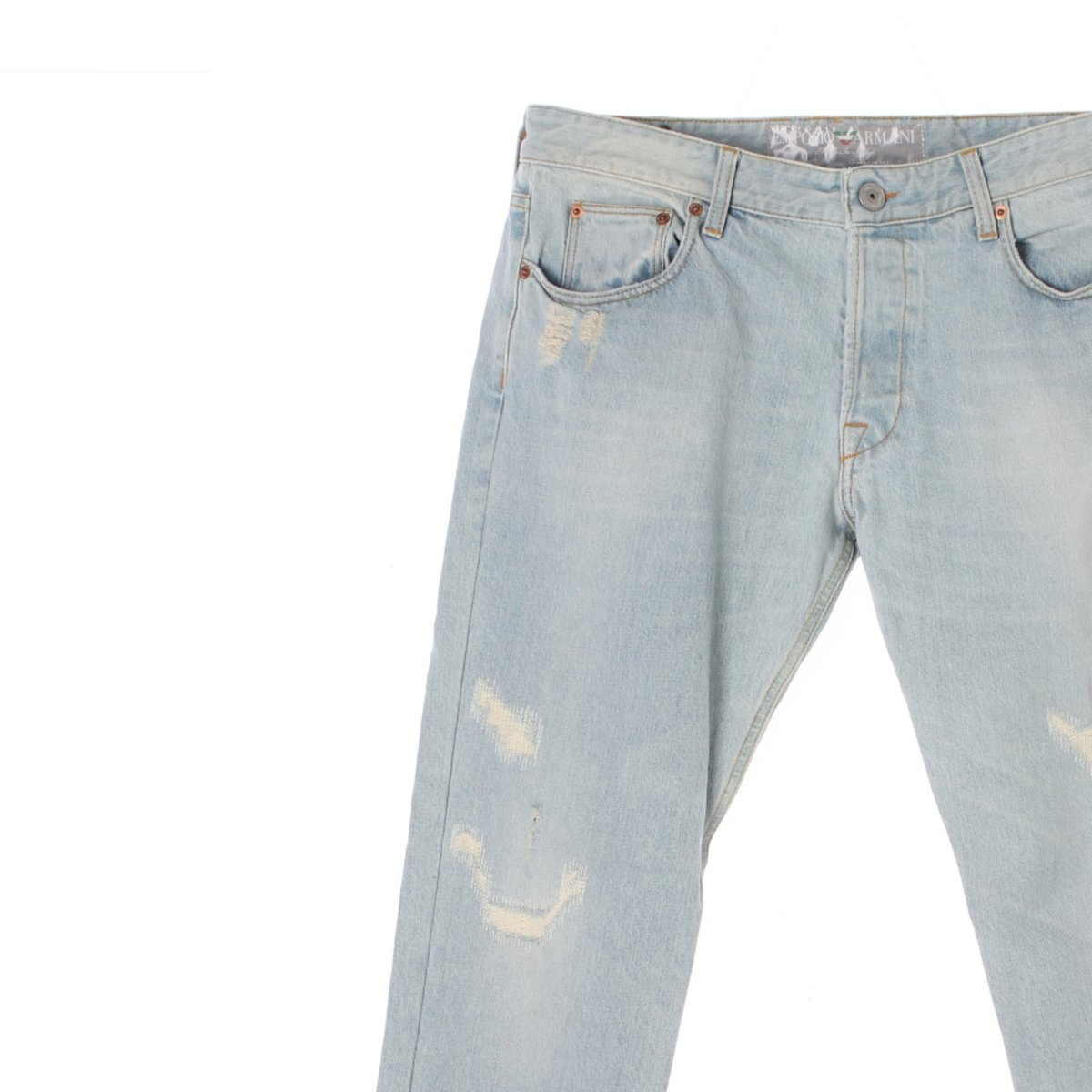 엠포리오 아르마니 스카이블루 연청 데님 청바지 이미지 2