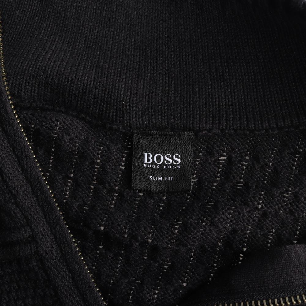 휴고 보스 블랙 모크넥 집업 가디건 재킷 이미지 5