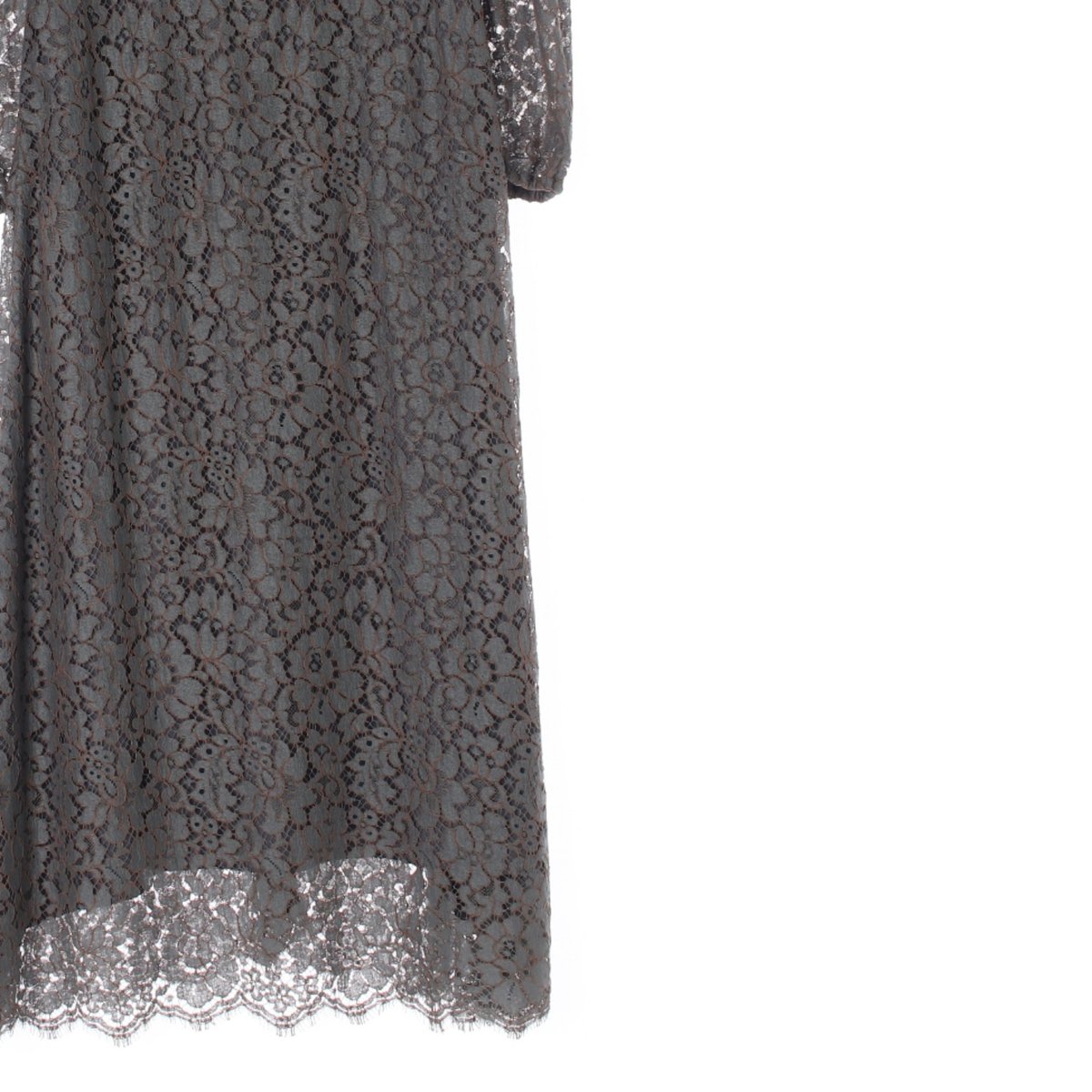 지고트 그레이 플라워 레이스 롱 튜닉원피스 이미지 3