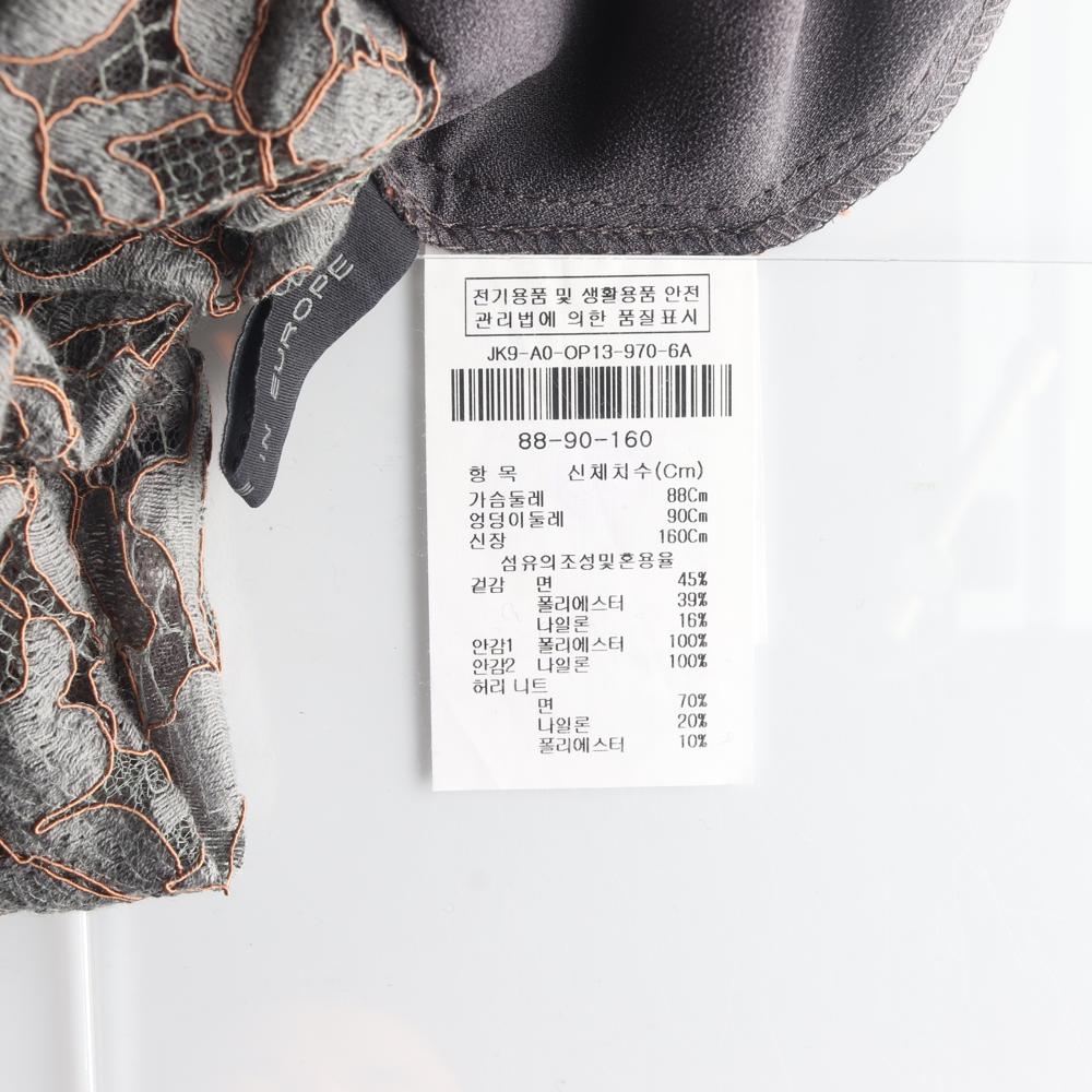 지고트 그레이 플라워 레이스 롱 튜닉원피스 이미지 6