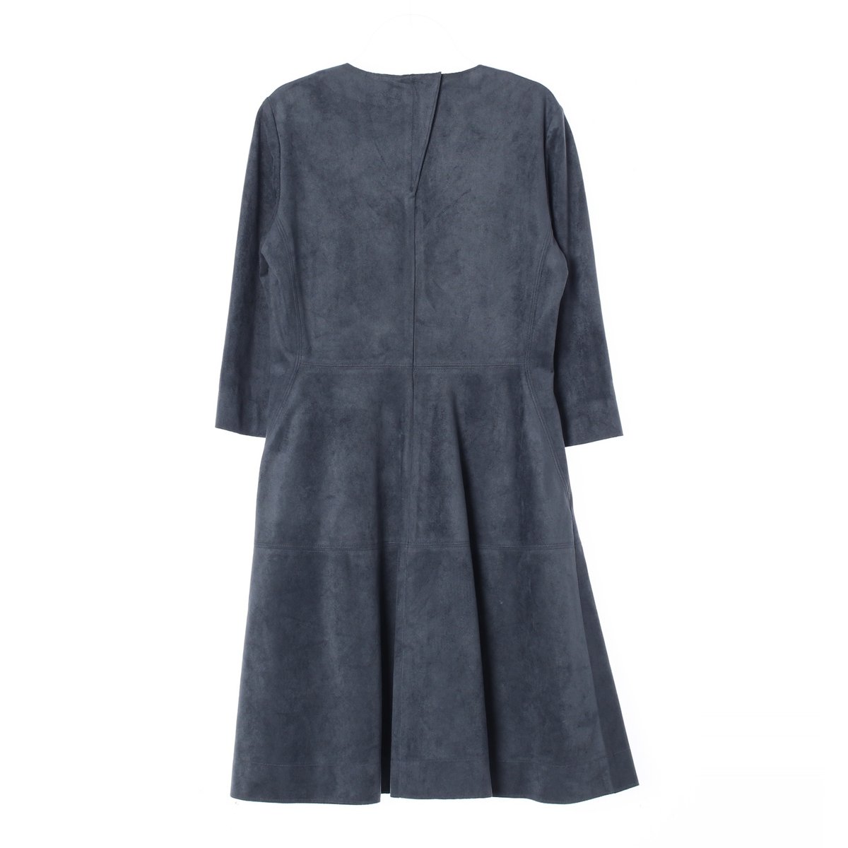 질스튜어트 블루 스웨이드 플레어 미디 원피스 이미지 5