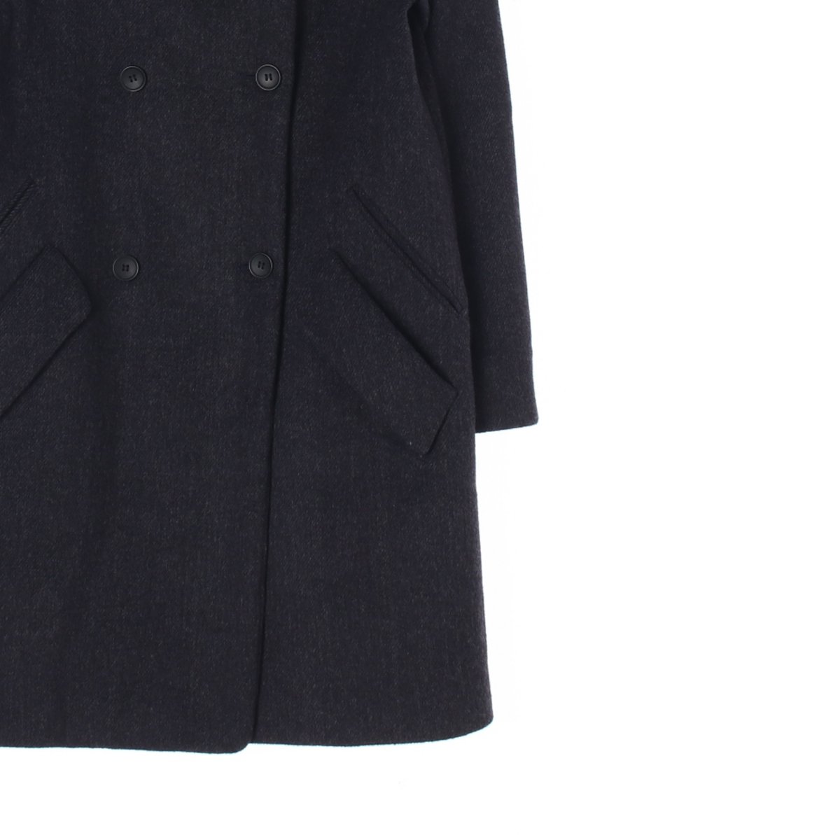 자라 차콜 숄머플러 스타일 더블 코트 이미지 3