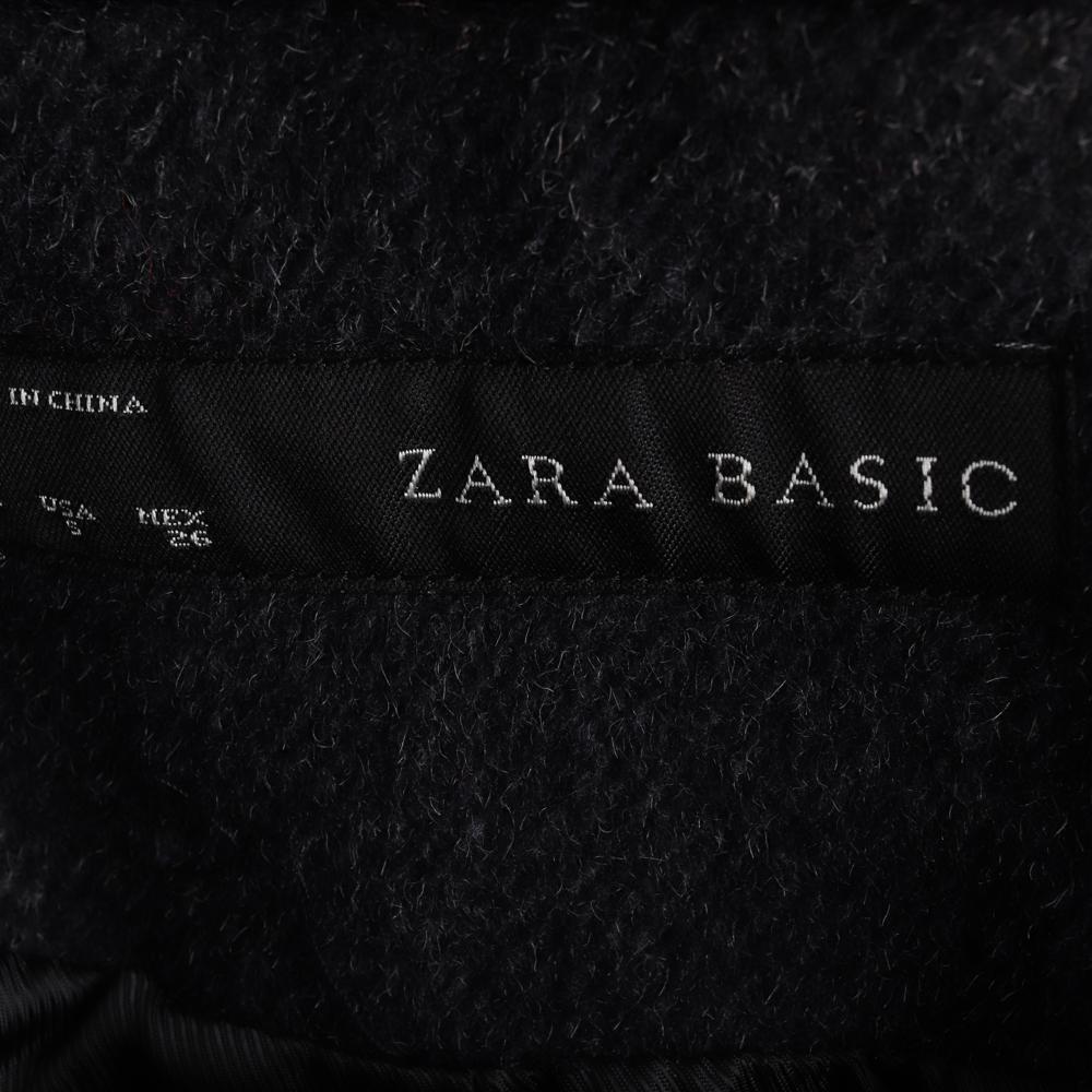 자라 차콜 숄머플러 스타일 더블 코트 이미지 6