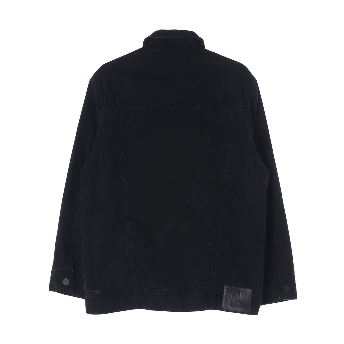 빔바이롤라 핑크 퍼안감 트럭커 블랙 데님 청자켓 이미지 5