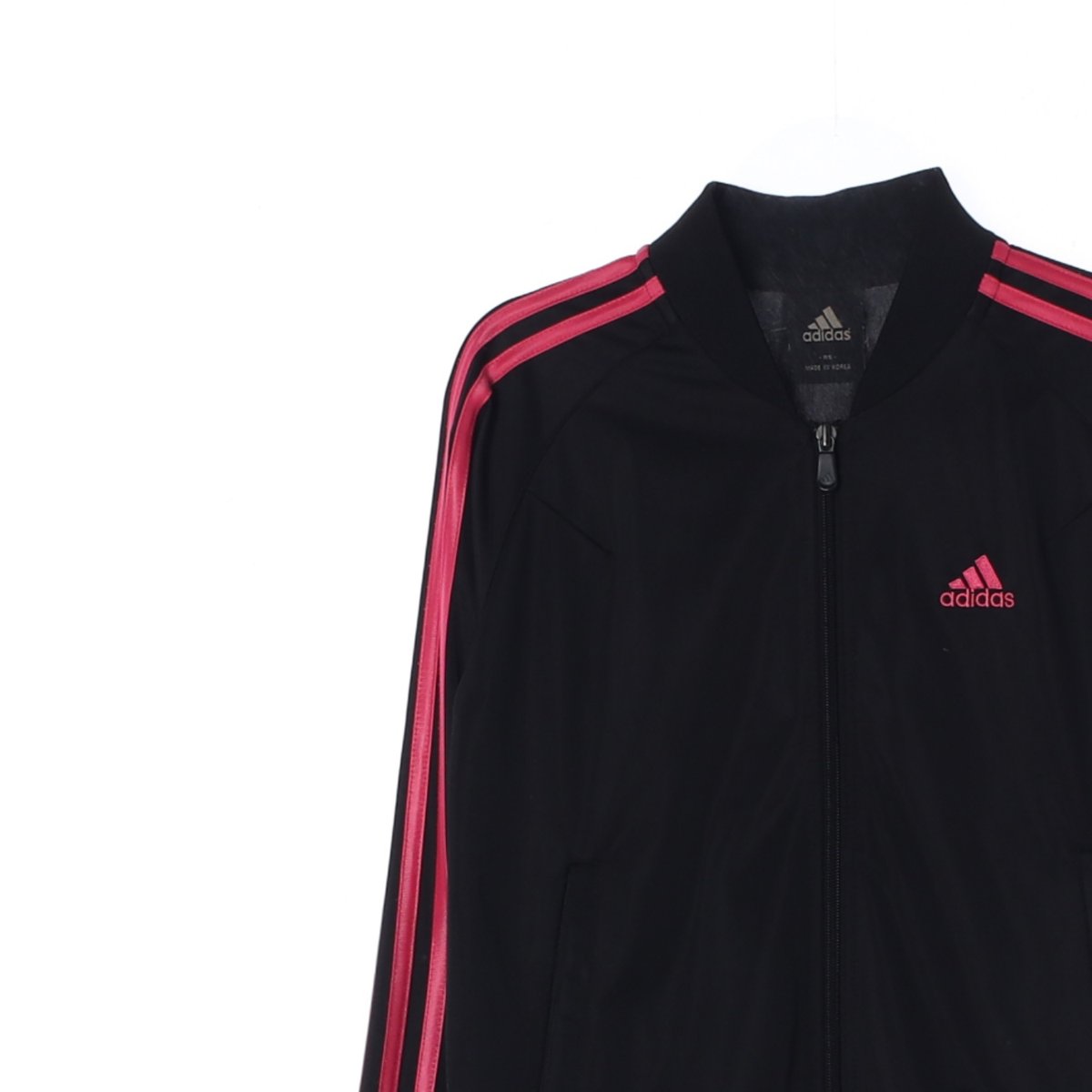 아디다스 블랙 핫핑크 집업 트랙 재킷 이미지 2