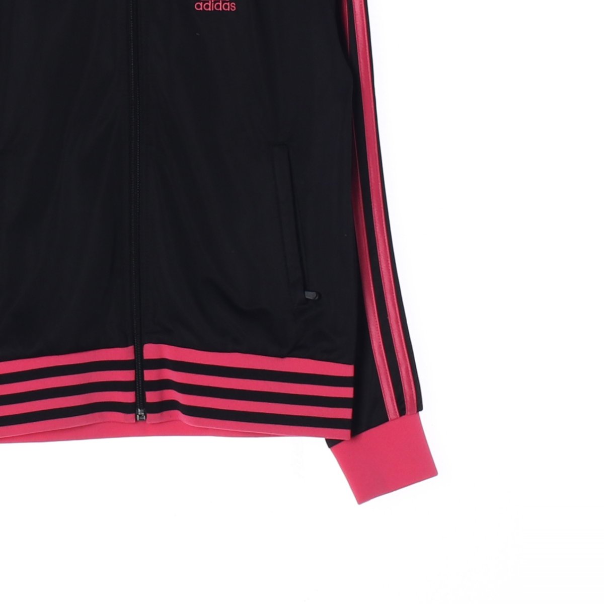 아디다스 블랙 핫핑크 집업 트랙 재킷 이미지 3