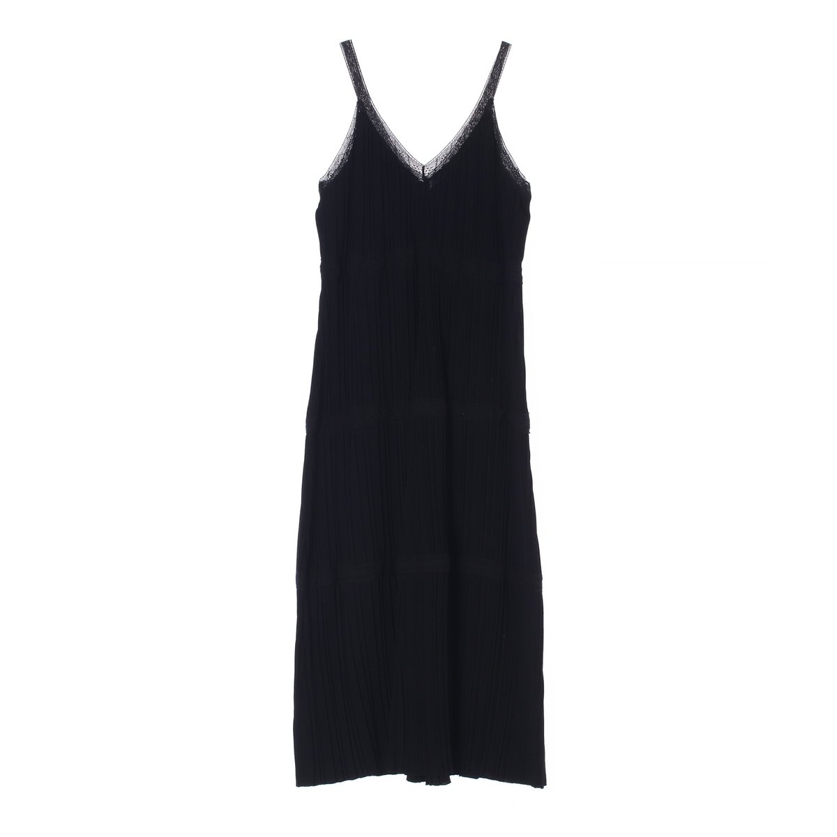 자라 골지 코튼 니트 슬립 롱 드레스 이미지 4