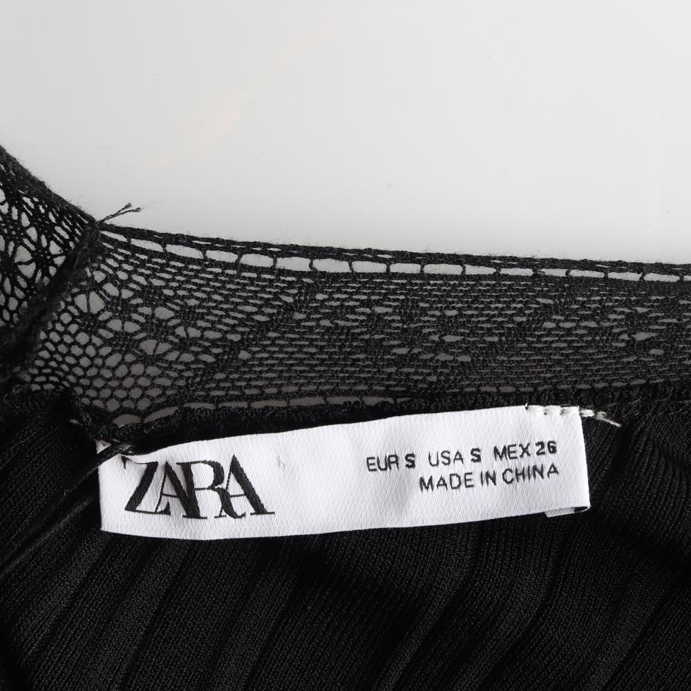 자라 골지 코튼 니트 슬립 롱 드레스 이미지 5