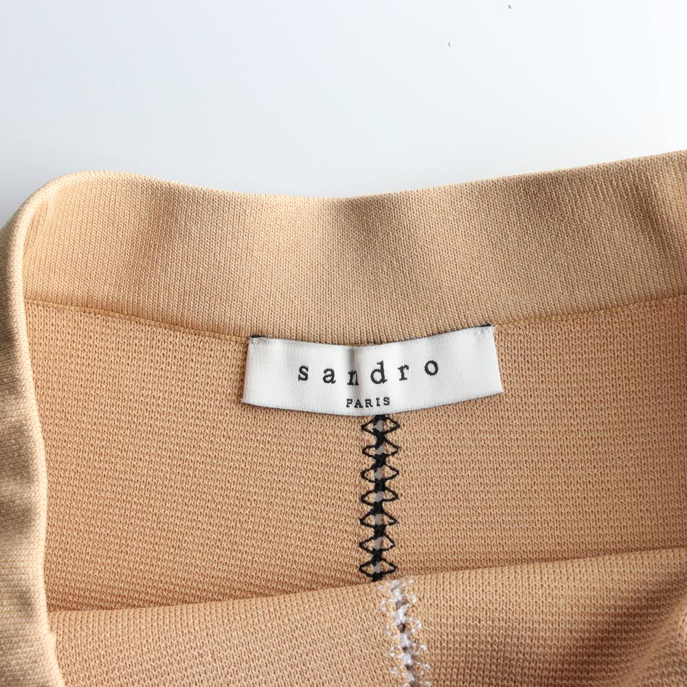 산드로 베이지 니트 플레어 스커트 이미지 5