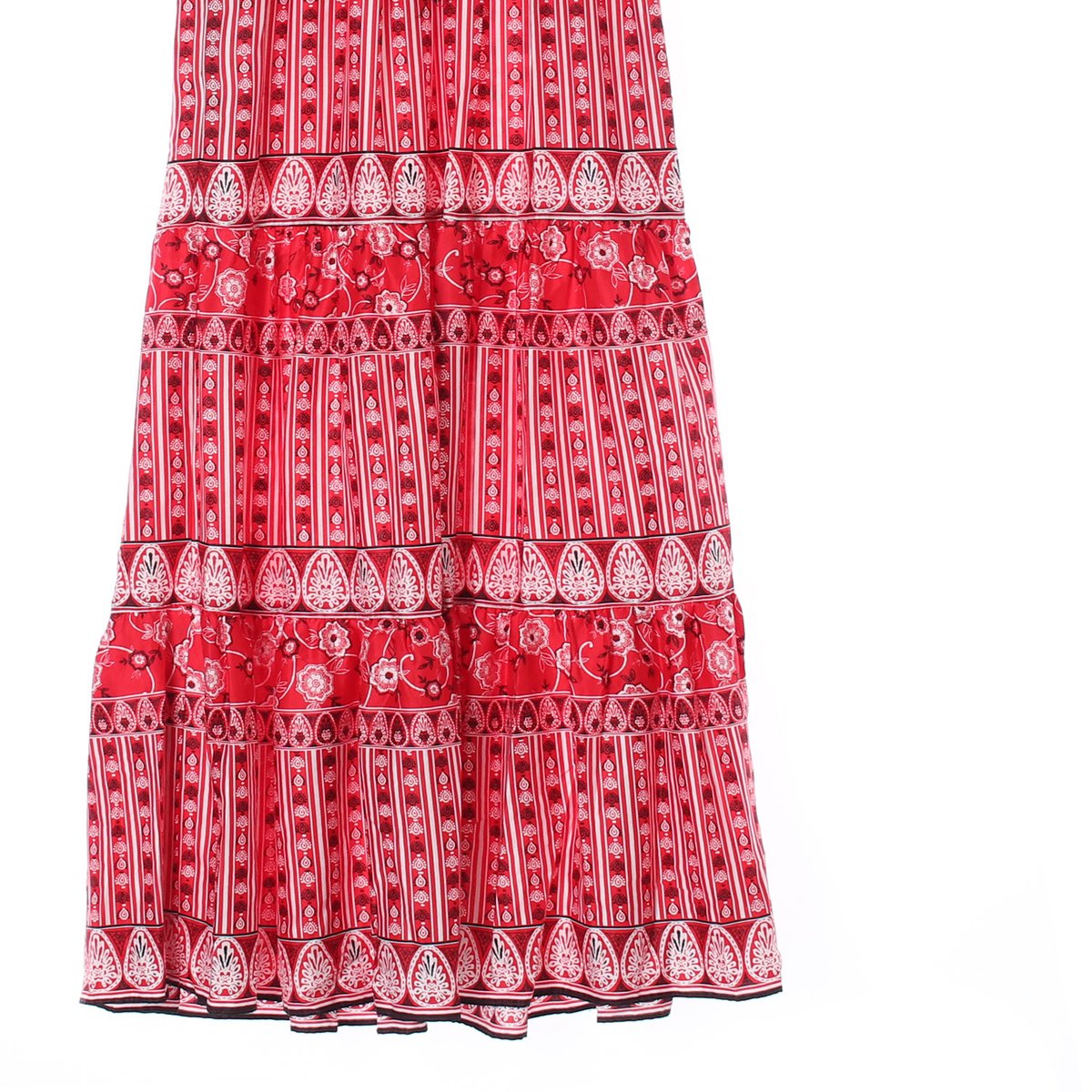 로렌 랄프 로렌 레드 패턴 반팔 튜닉 롱원피스 이미지 3