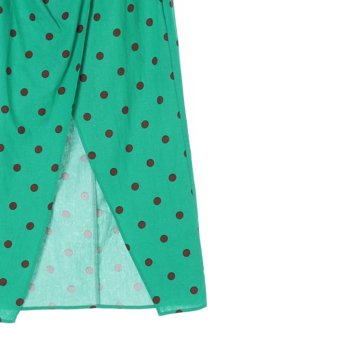 자라 그린 도트 휴양지 랩 롱스커트 이미지 3