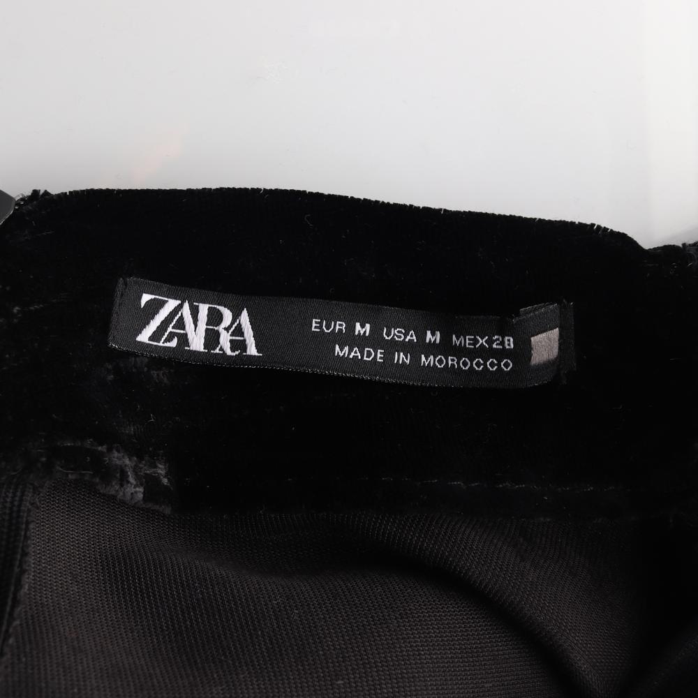 자라 반하이넥 벨벳 미니 원피스 이미지 5