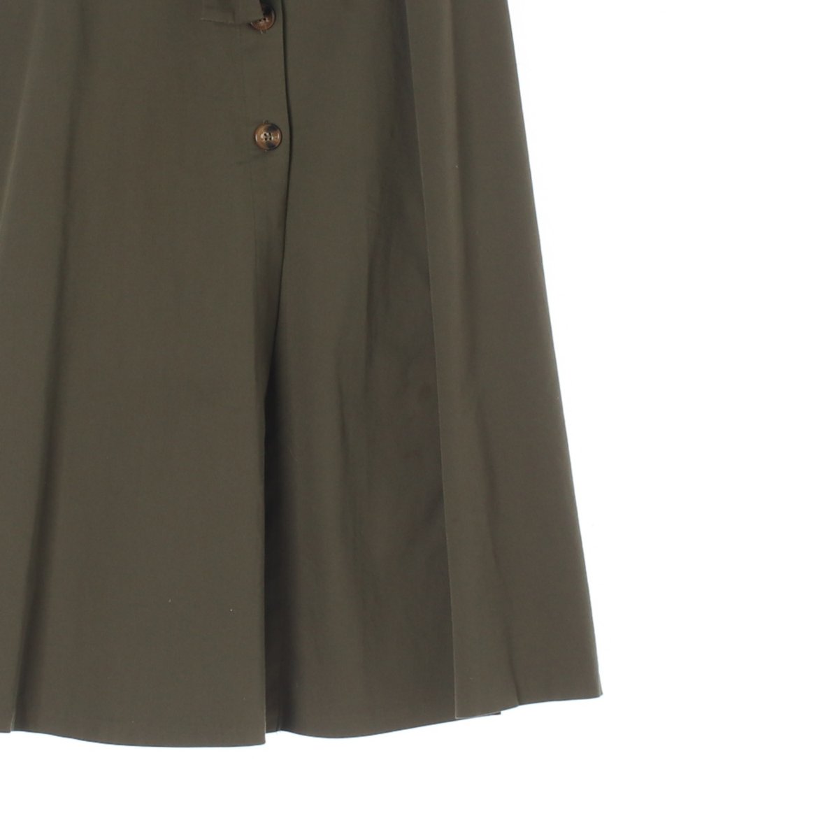 자라 카키 단추 벨트 롱 플레어스커트 이미지 3