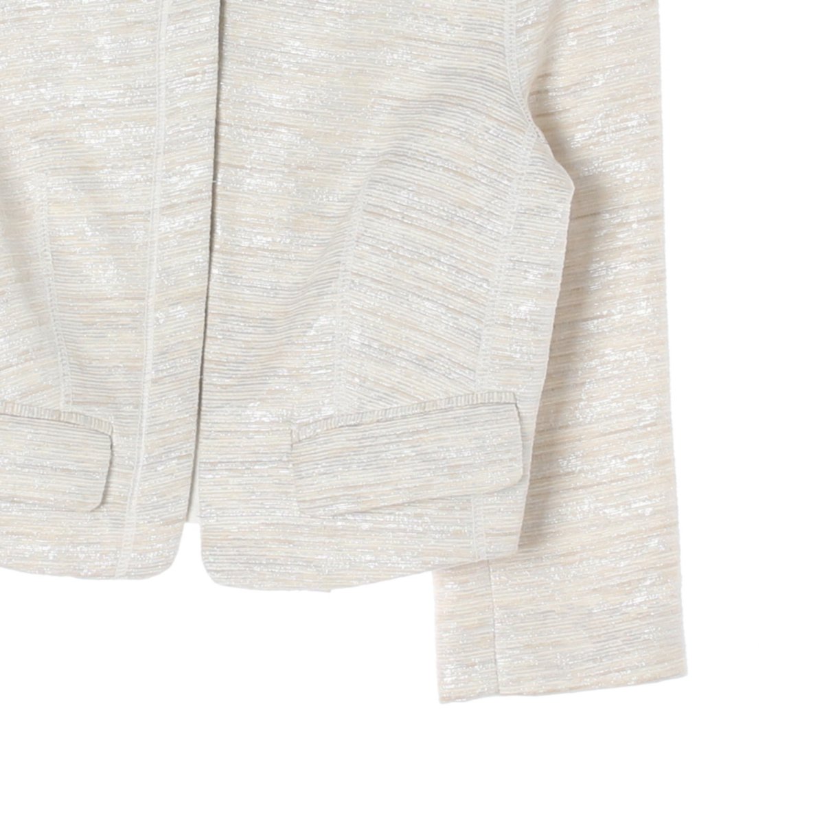 클럽모나코 아이보리 노카라 크롭 재킷 이미지 3