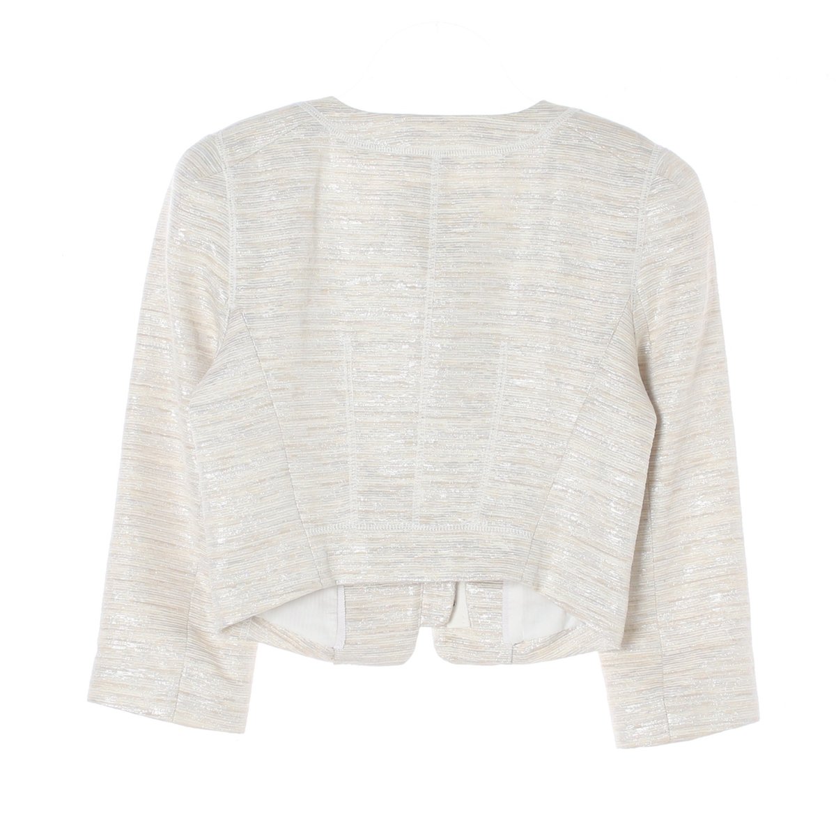 클럽모나코 아이보리 노카라 크롭 재킷 이미지 5