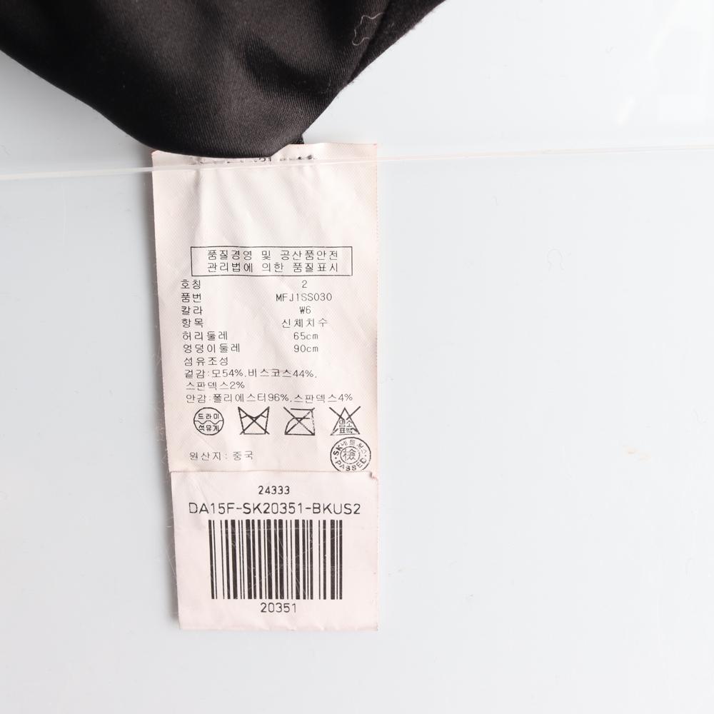 클럽모나코 블랙 울 미디 플리츠스커트 이미지 6