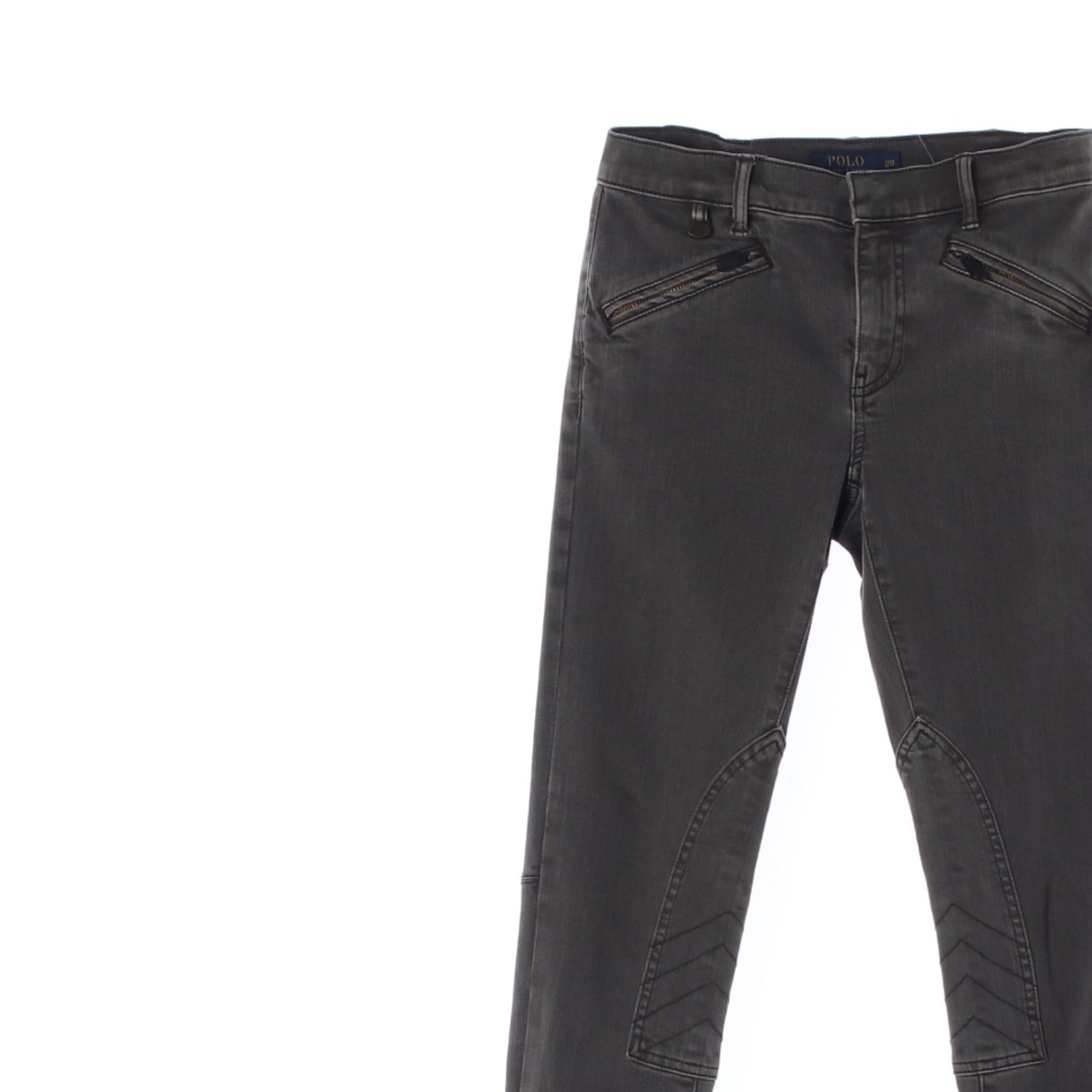 폴로 랄프 로렌 그레이 발목 버튼 데님 청바지 이미지 2