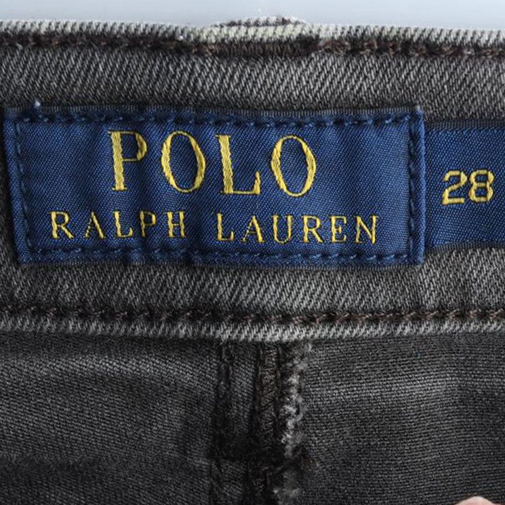 폴로 랄프 로렌 그레이 발목 버튼 데님 청바지 이미지 5