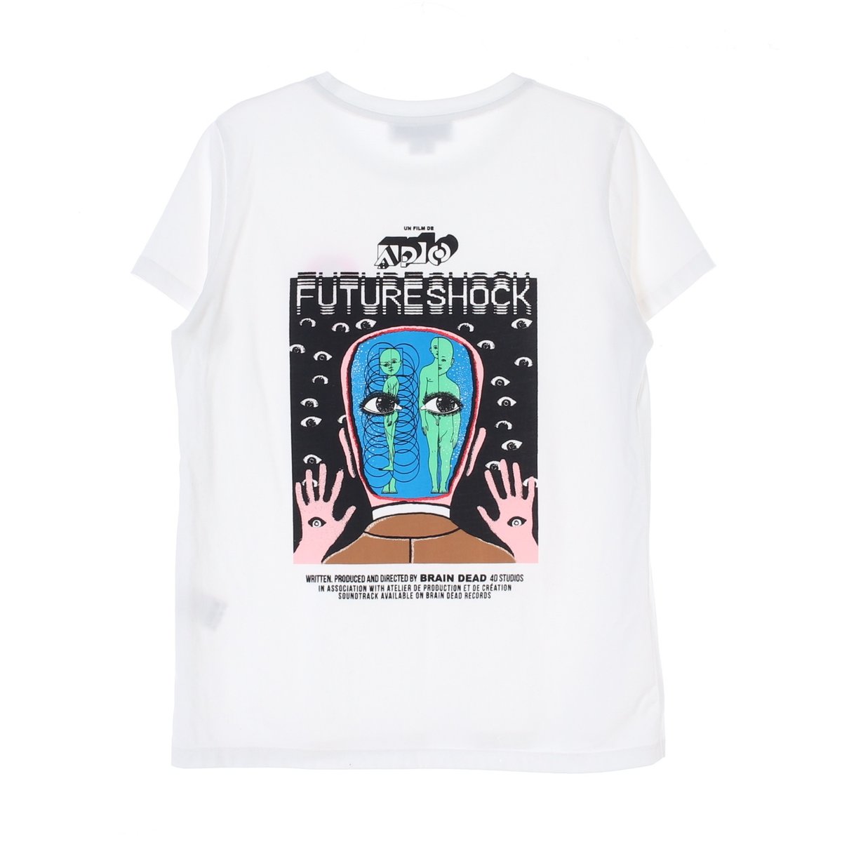 아페쎄A.P.C. x Brain Dead 화이트 반팔 라운드 티셔츠 이미지 4