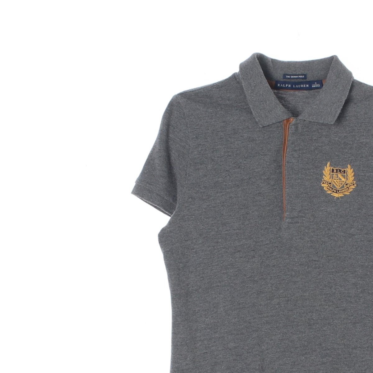 폴로 랄프 로렌 그레이 반팔 카라 폴로 티셔츠 이미지 2