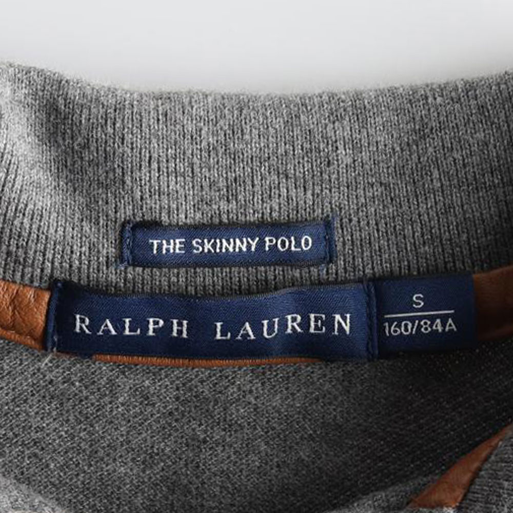 폴로 랄프 로렌 그레이 반팔 카라 폴로 티셔츠 이미지 5