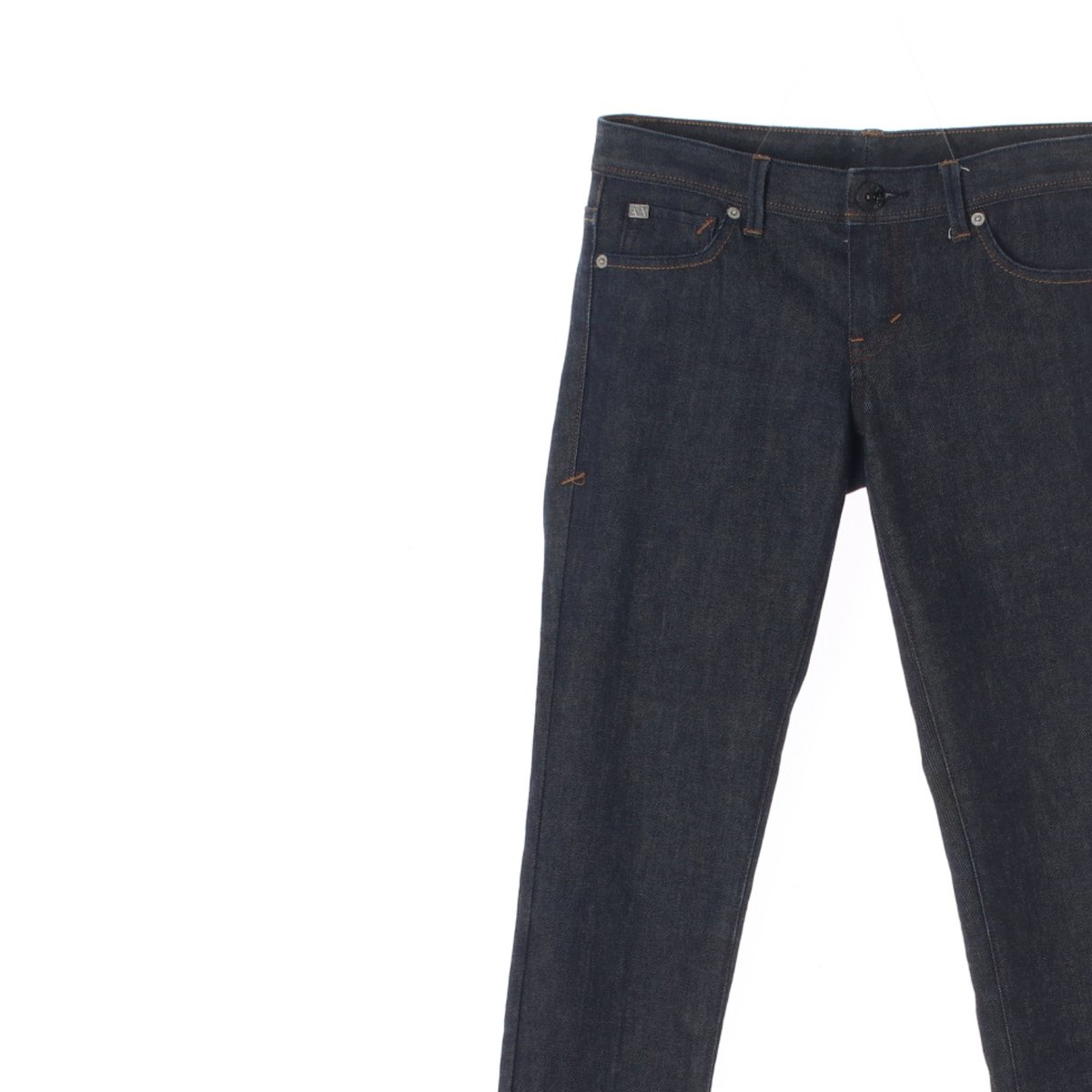 아르마니 익스체인지 로우라이즈 진청 생지 청바지 이미지 2