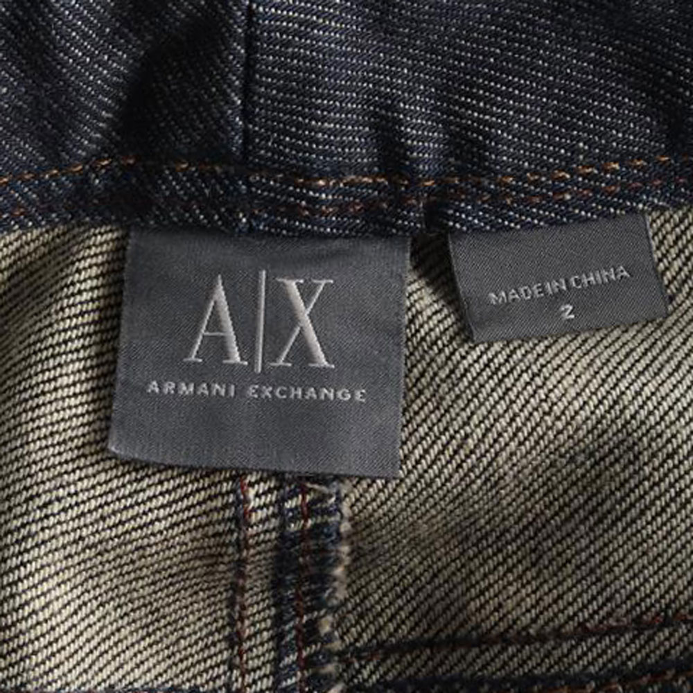 아르마니 익스체인지 로우라이즈 진청 생지 청바지 이미지 5