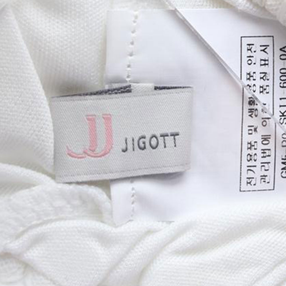 지고트 화이트 레이스 밴딩 롱 스커트 이미지 5