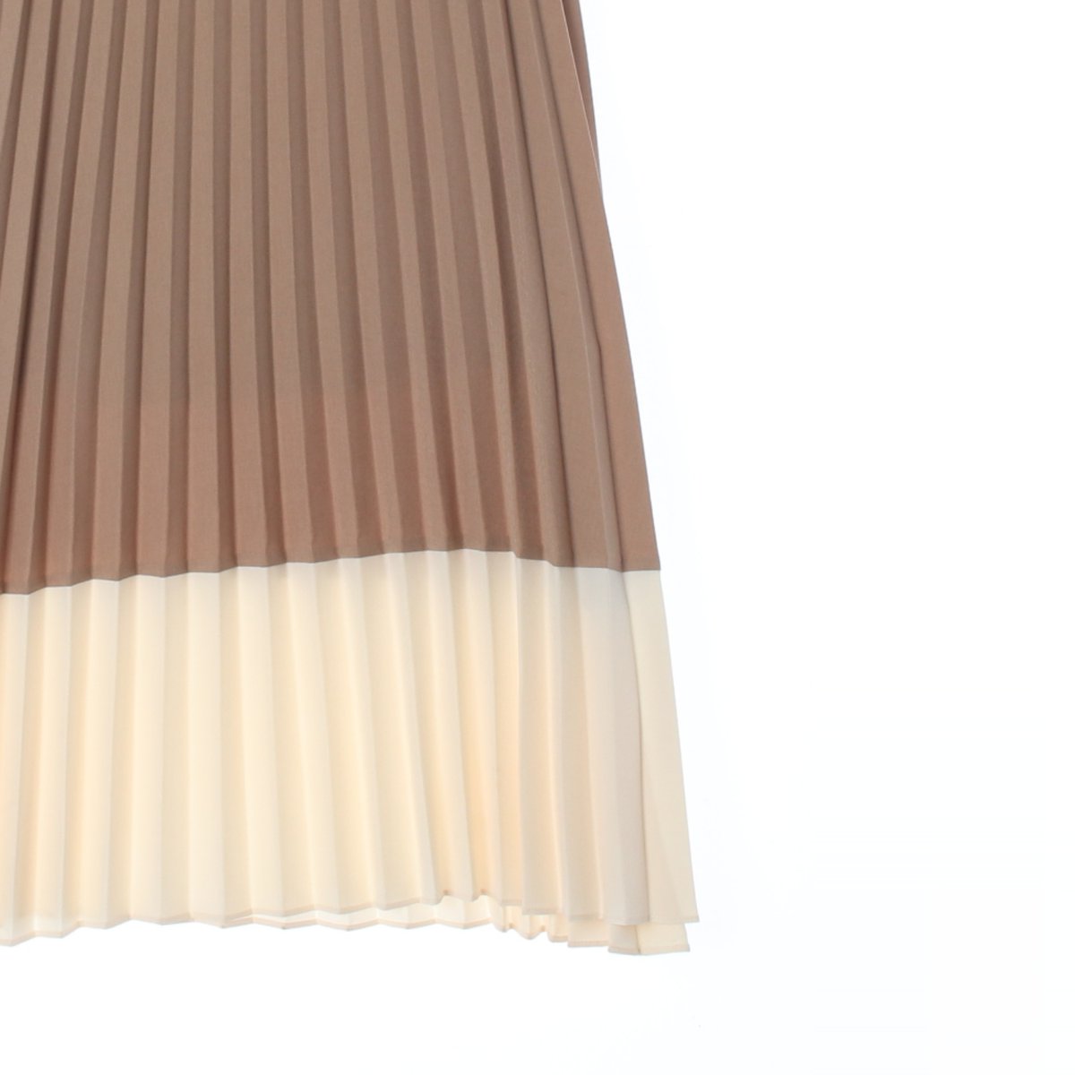 잇미샤 베이지 아이보리 플리츠 롱 스커트 이미지 3