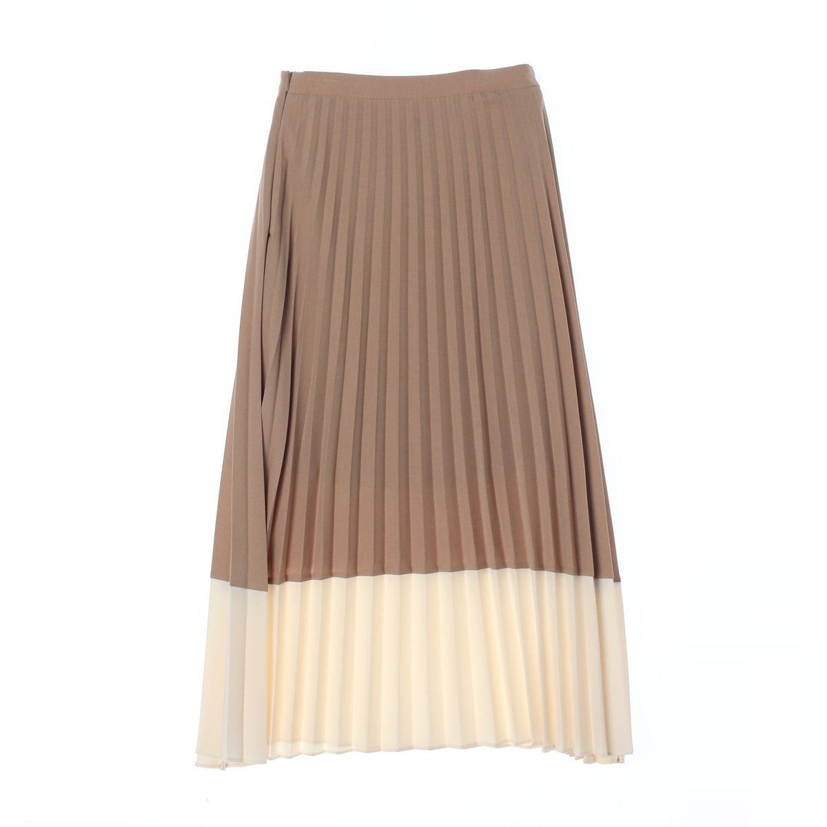 잇미샤 베이지 아이보리 플리츠 롱 스커트 이미지 4