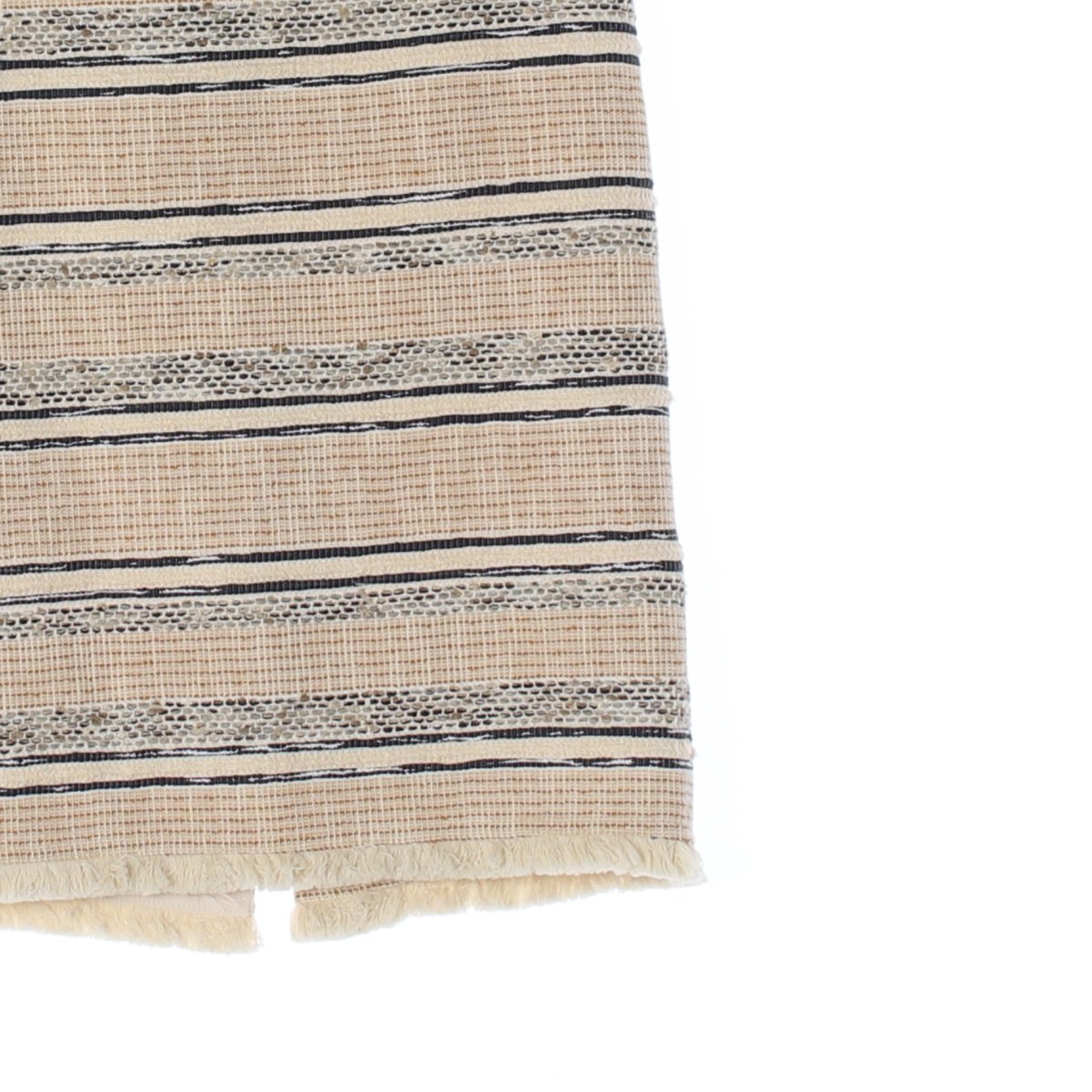 잇미샤 베이지 스트라이프 트위드 미디 스커트 이미지 3