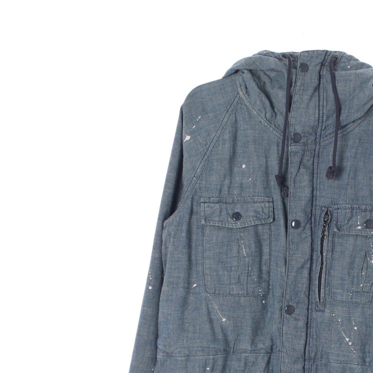 데님앤서플라이 페인팅 데님 후드 트럭커 재킷 이미지 2
