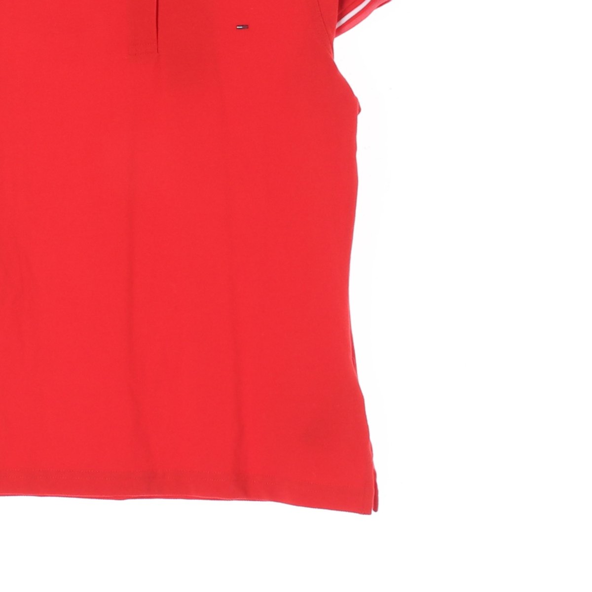 타미힐피거 레드 캡소매 반팔 카라 폴로 티셔츠 이미지 3