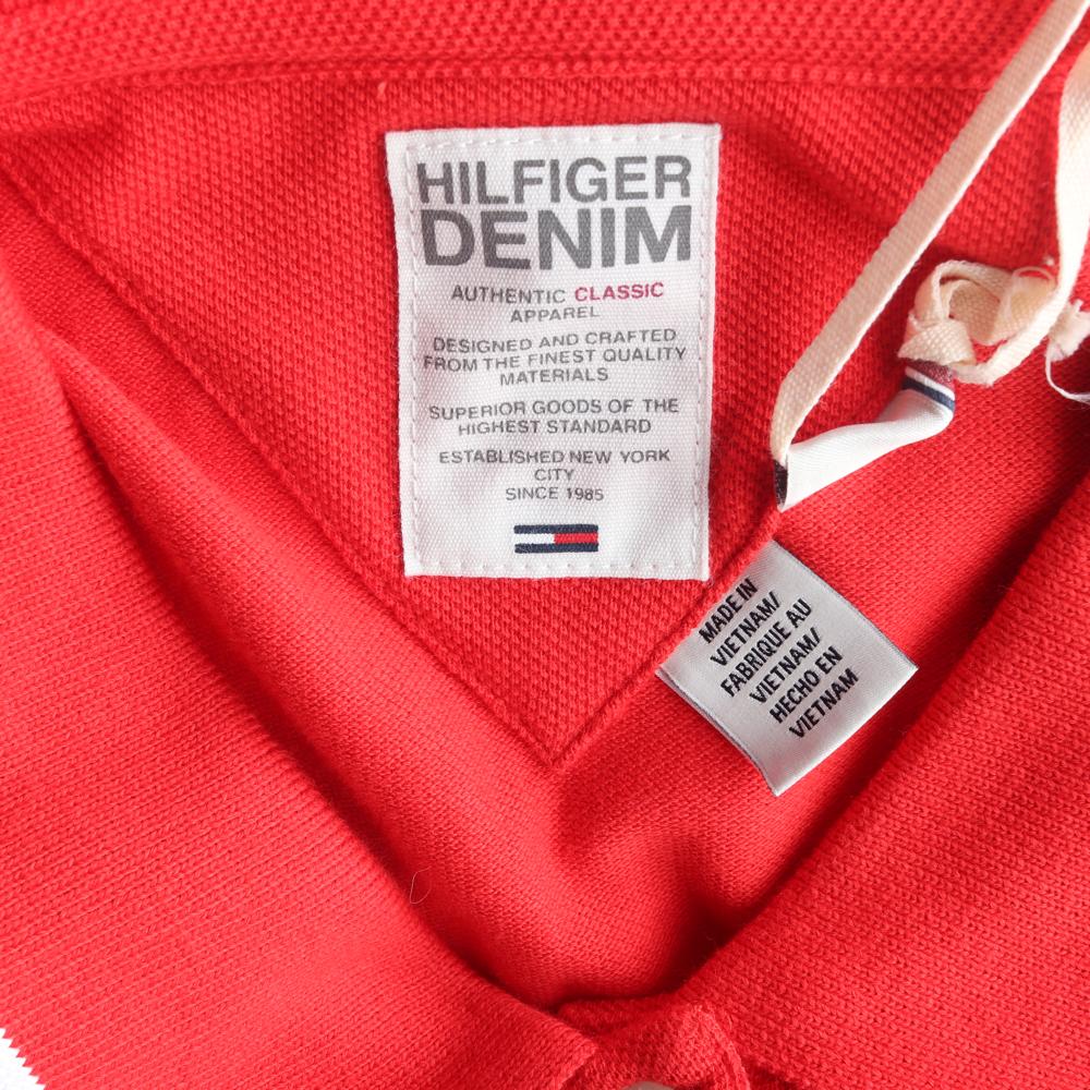 타미힐피거 레드 캡소매 반팔 카라 폴로 티셔츠 이미지 5