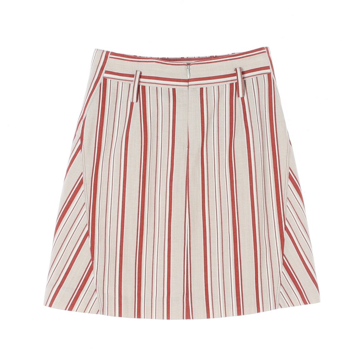 시스템 스트라이프 A라인 미니 스커트 이미지 4