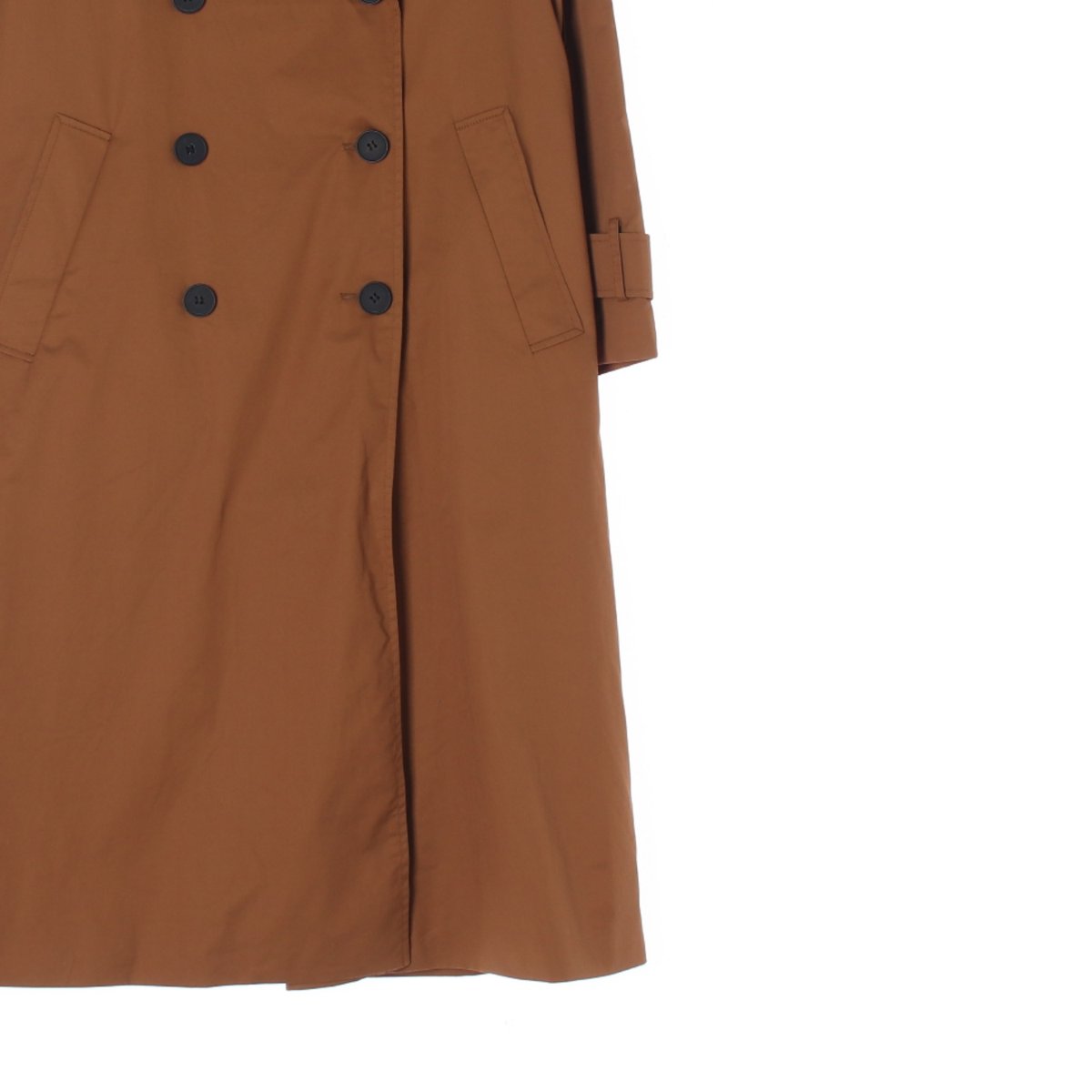 잇미샤 진브라운 넓은 카라 더블 트랜치 코트 이미지 3