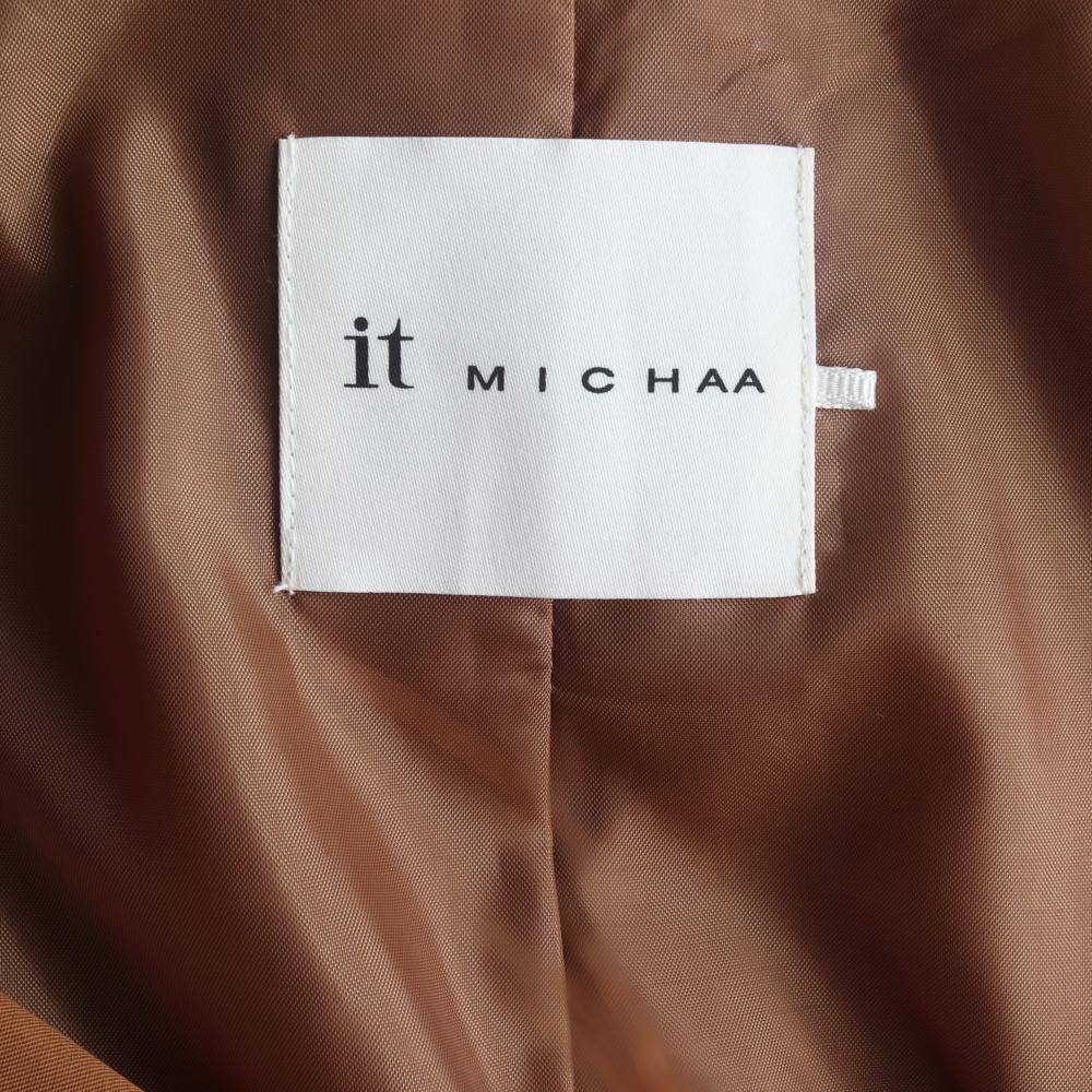 잇미샤 진브라운 넓은 카라 더블 트랜치 코트 이미지 6