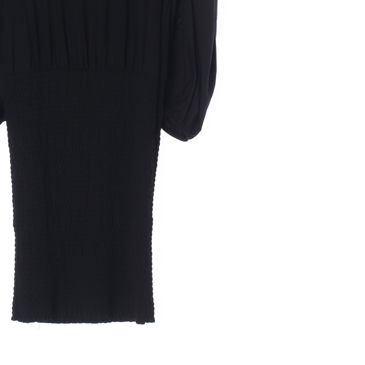 자라 블랙 쉬폰 퍼프 소매 튜닉원피스 이미지 3