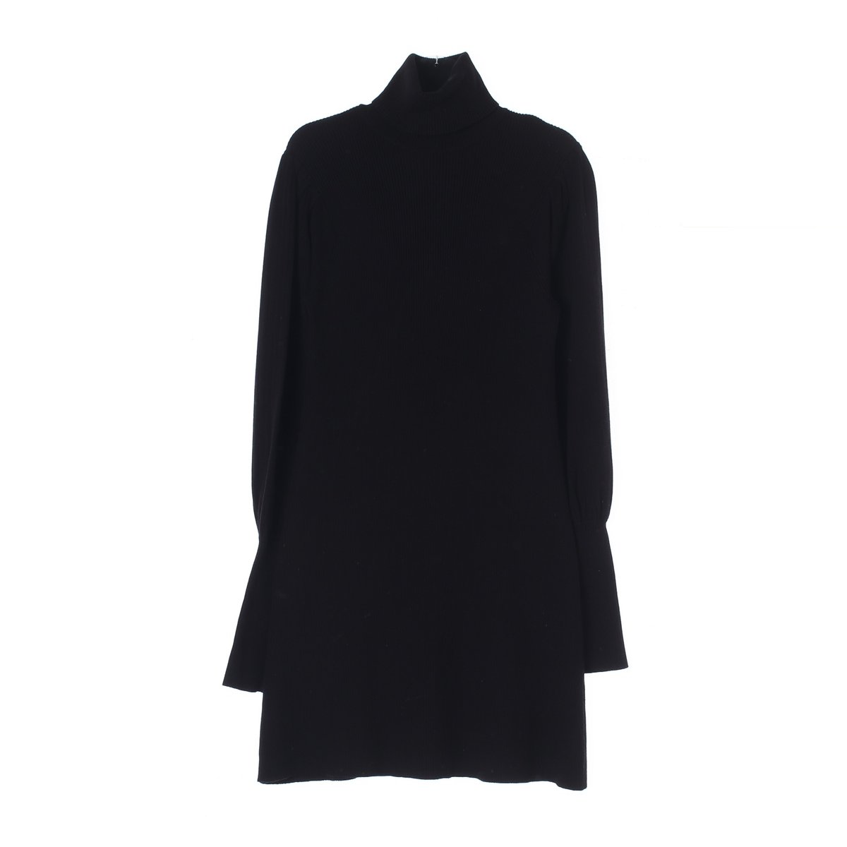 자라 블랙 터틀넥 소매 디테일 니트 원피스 이미지 4