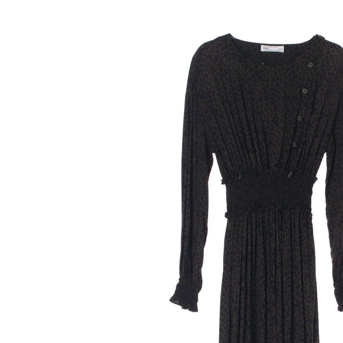 자라 카키 레오파드 롱 원피스 이미지 2