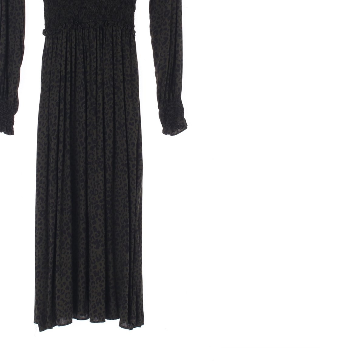 자라 카키 레오파드 롱 원피스 이미지 3