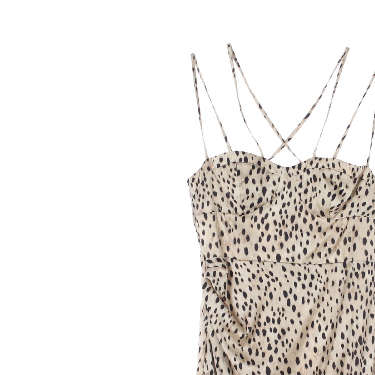 자라 레오파드 뷔스티에 슬립 미니 드레스 이미지 2