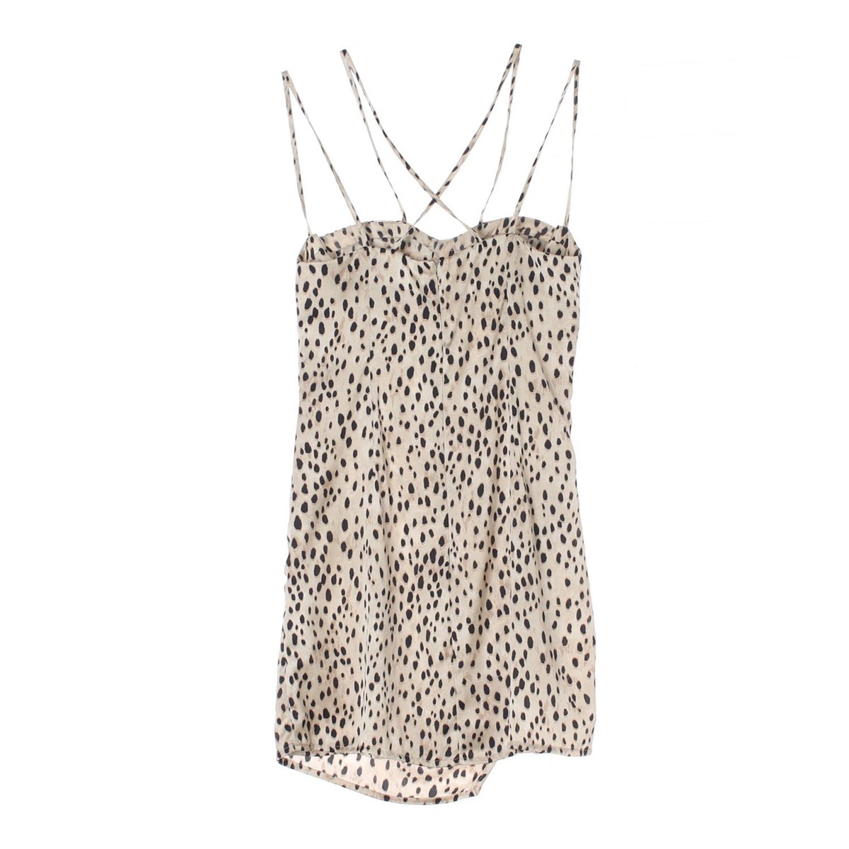 자라 레오파드 뷔스티에 슬립 미니 드레스 이미지 4