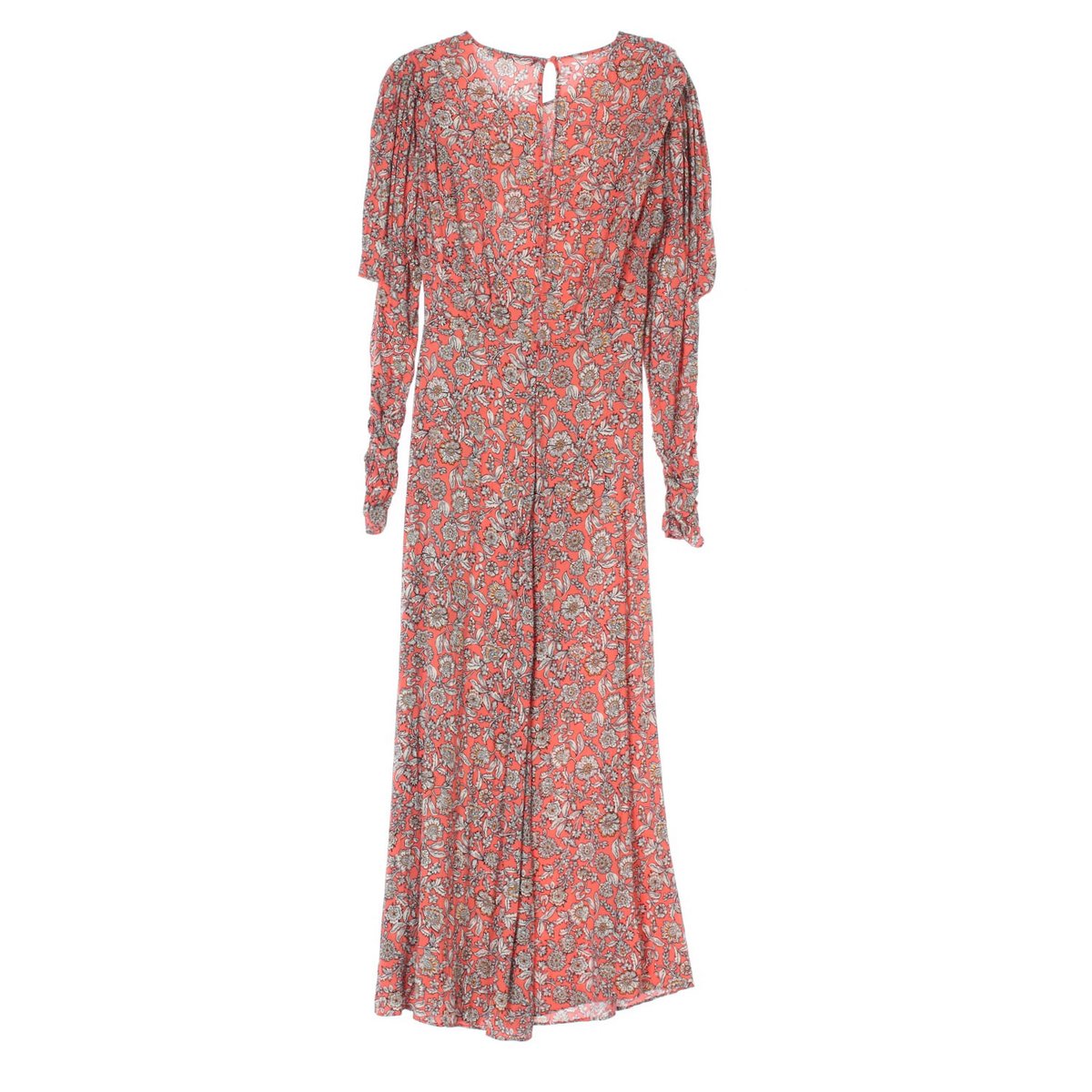 자라 오렌지 플라워 퍼프 맥시 롱드레스 이미지 4