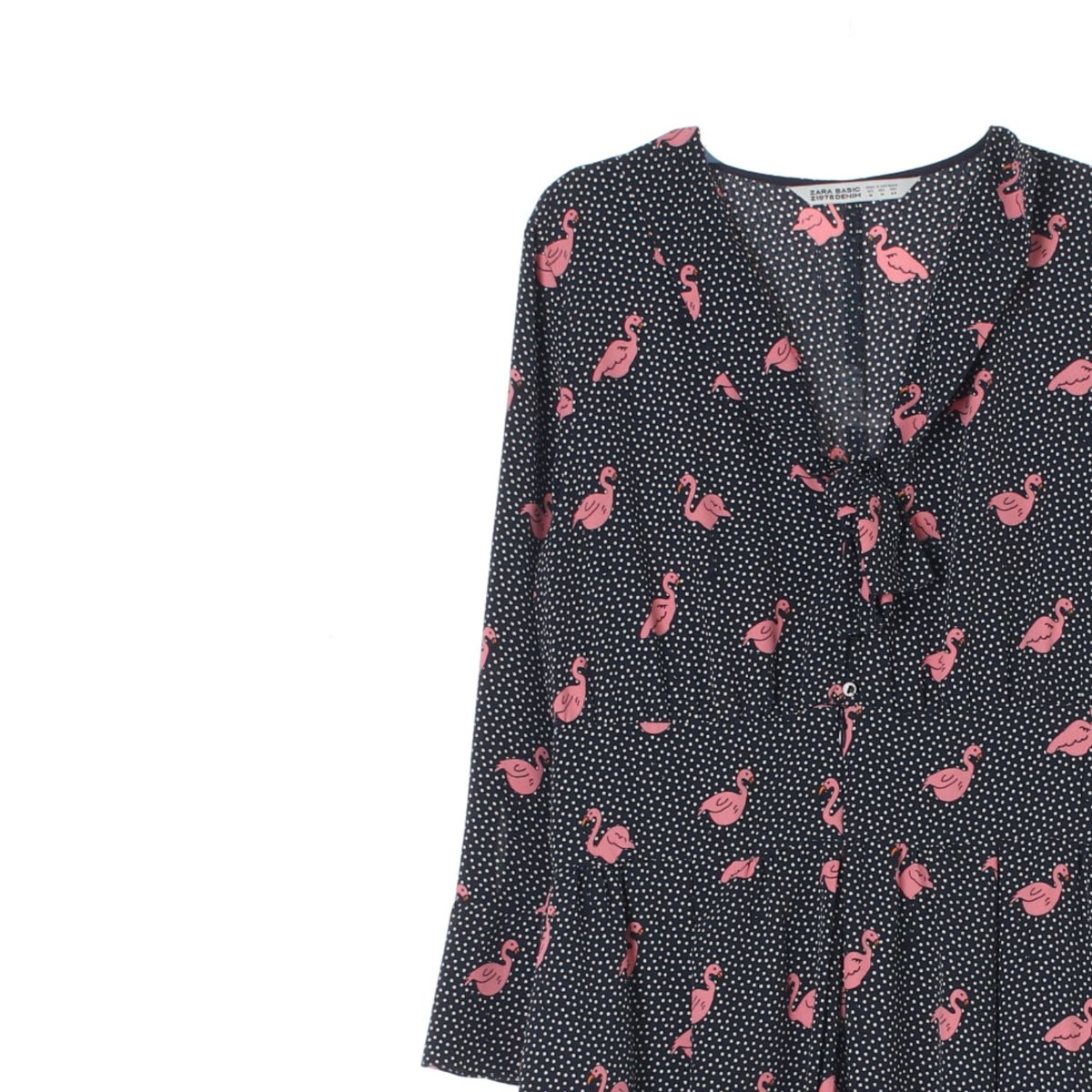 자라 블랙 플라멩고 미니 점프수트 이미지 2