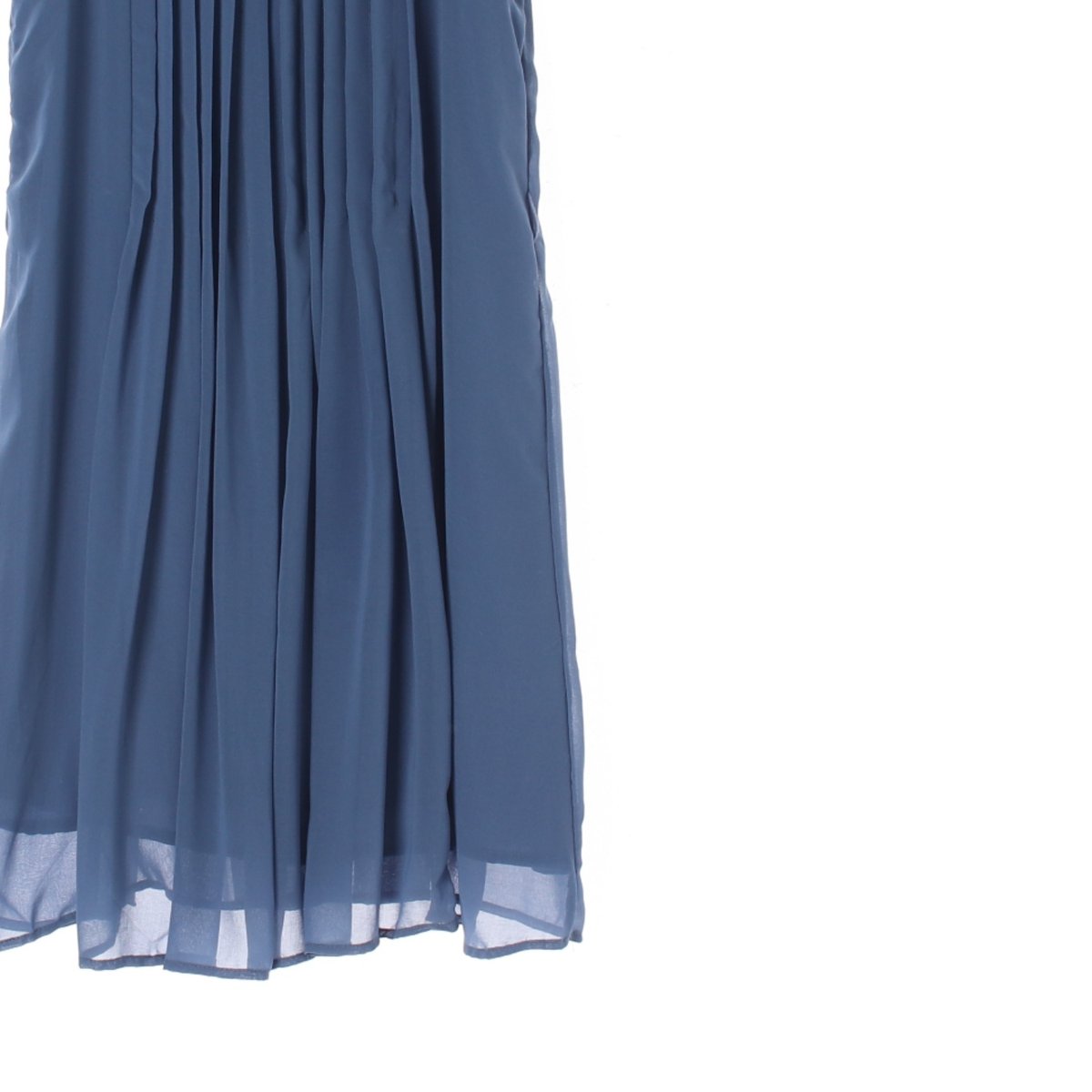 자라 블루 민소매 플리츠 쉬폰 미니 드레스 이미지 3