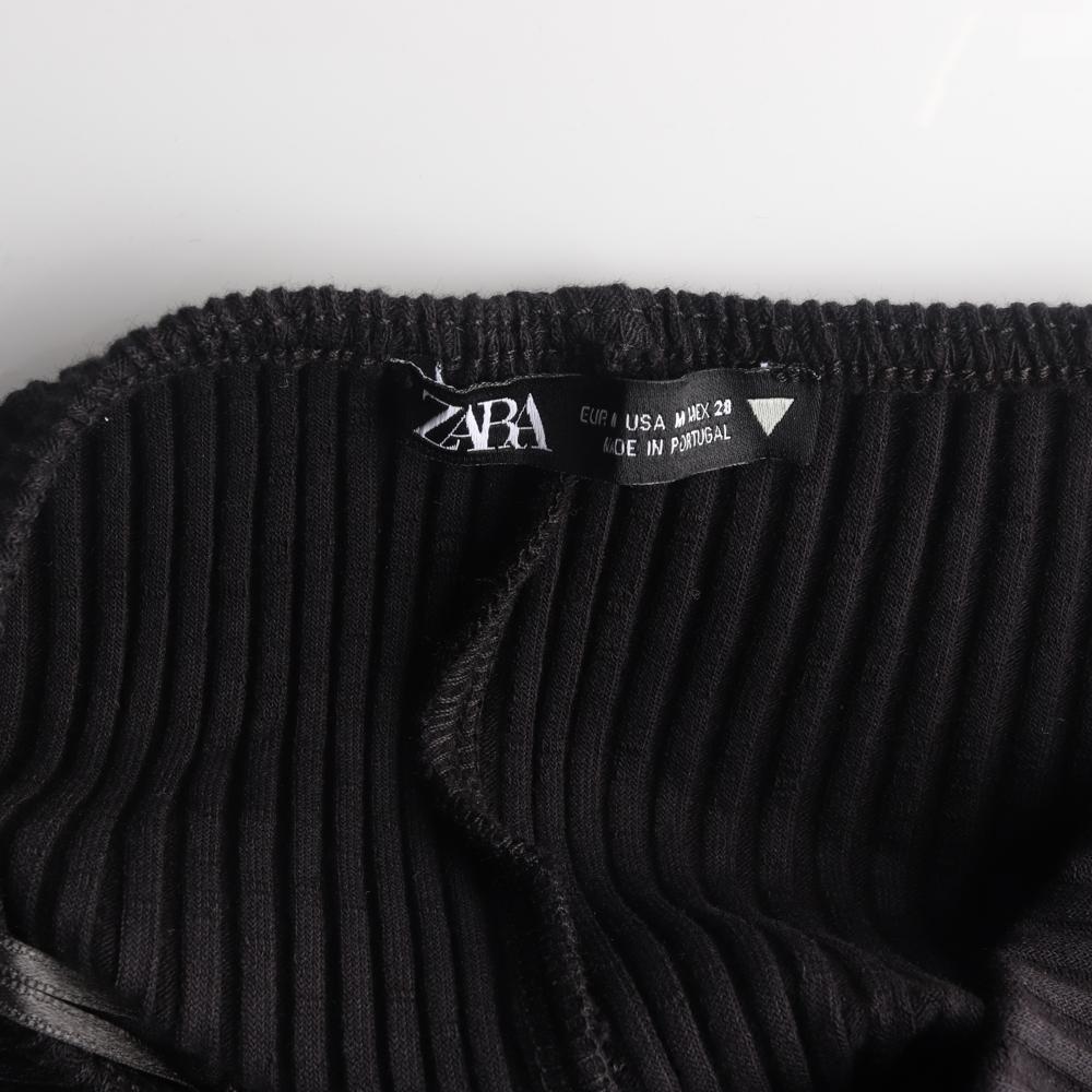 자라 블랙 골지 니트 홀터넥 미니 드레스 이미지 5