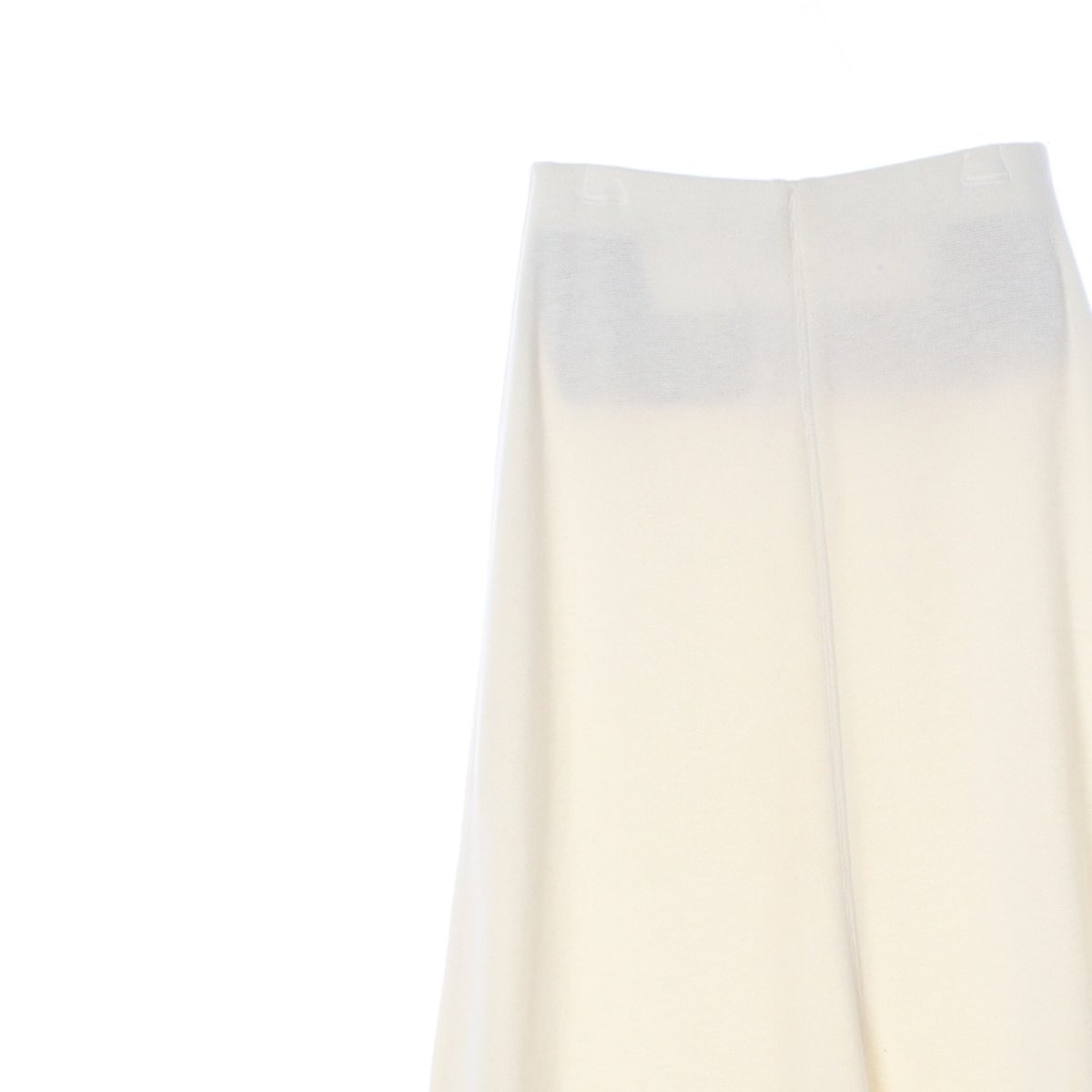 자라 아이보리 니트 밴딩 플레어 롱 스커트 이미지 2